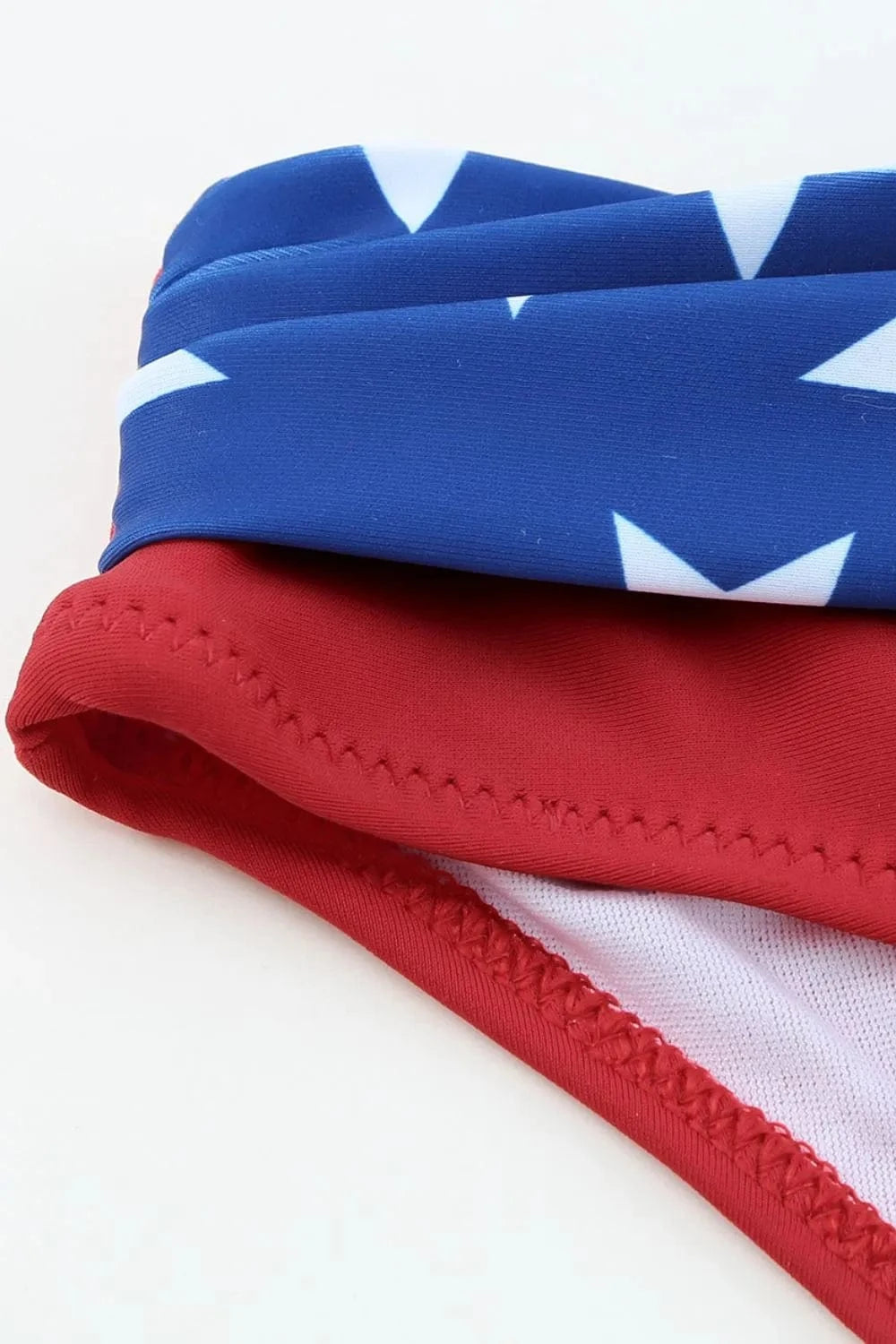 SYNZ Bikinis & Tankinis Printed Ruched Bikini Set - Striped Print Moderate Stretch