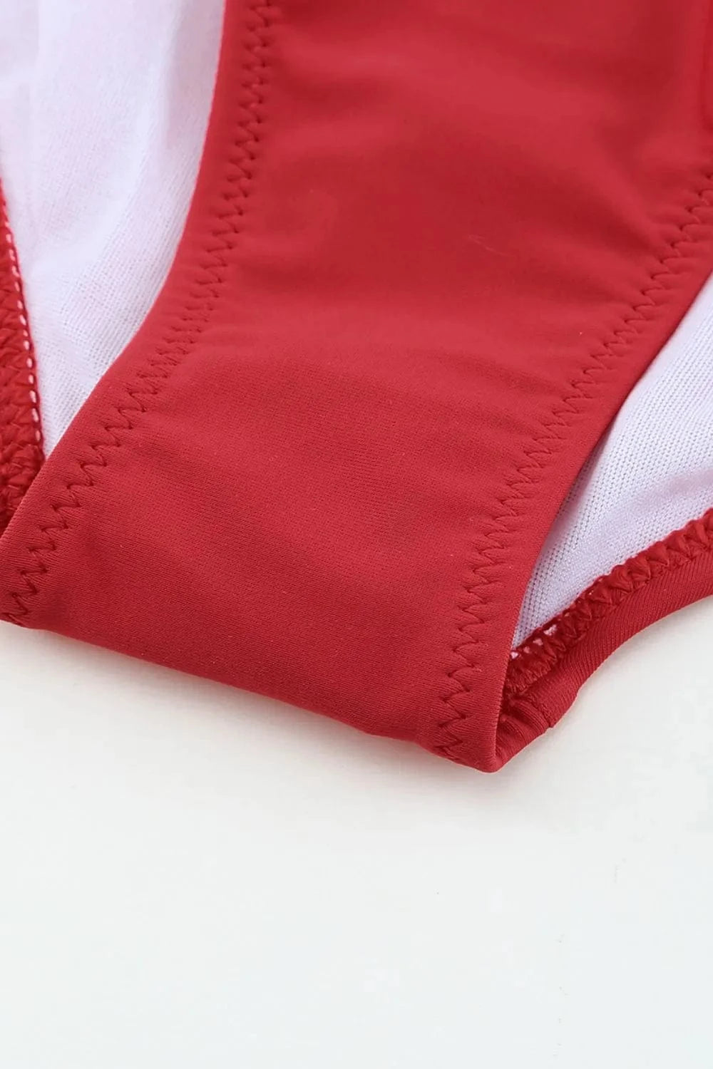 SYNZ Bikinis & Tankinis Printed Ruched Bikini Set - Striped Print Moderate Stretch