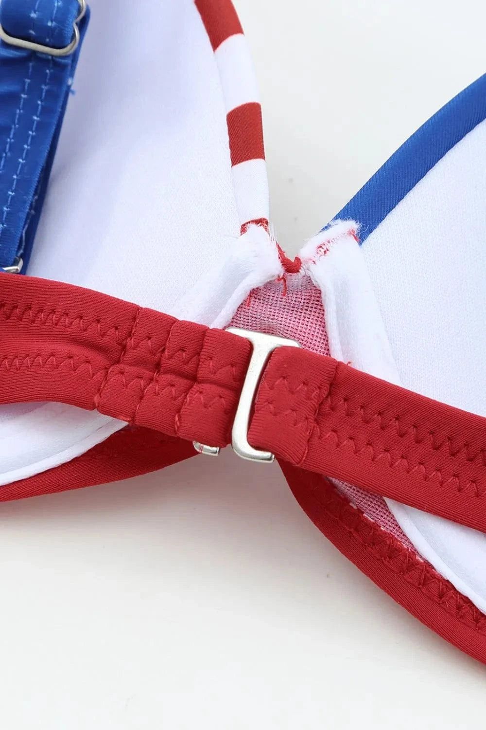 SYNZ Bikinis & Tankinis Printed Ruched Bikini Set - Striped Print Moderate Stretch