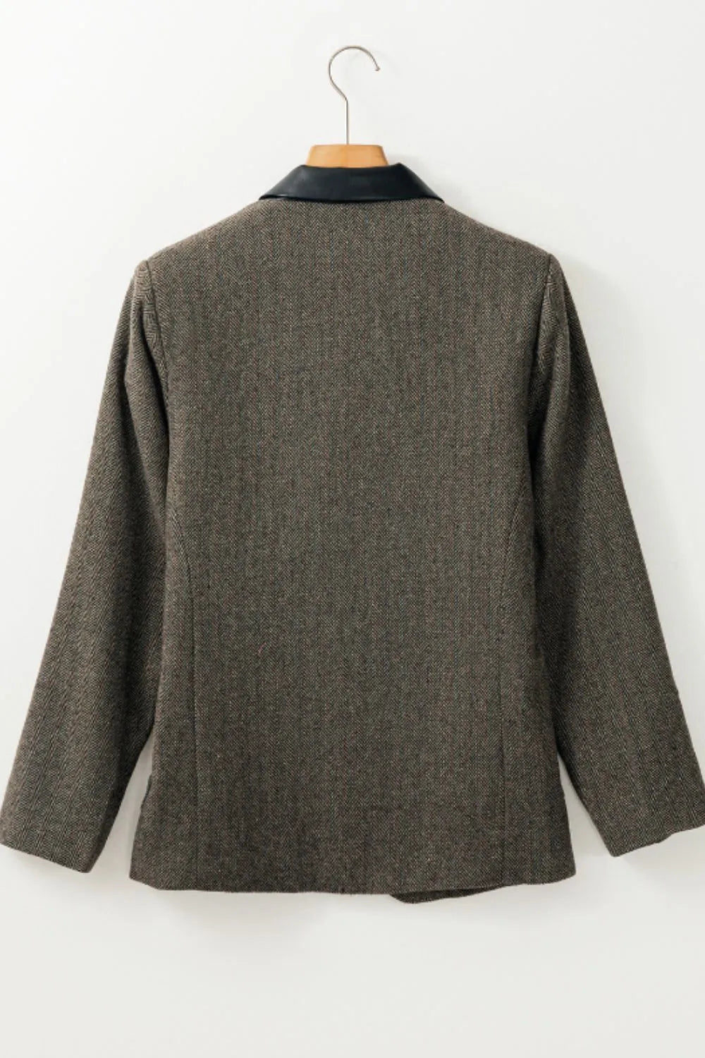 SYNZ Blazers Pocketed Buttoned Long Sleeve Blazer