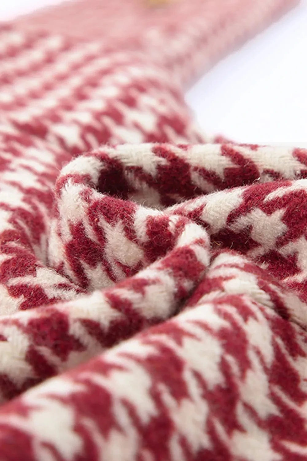 SYNZ Blazers Women’s Houndstooth Double-Breasted Blazer with Classic Collar