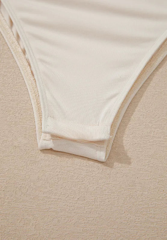 SYNZ Bodysuits Sequin Surplice Long Sleeve Bodysuit