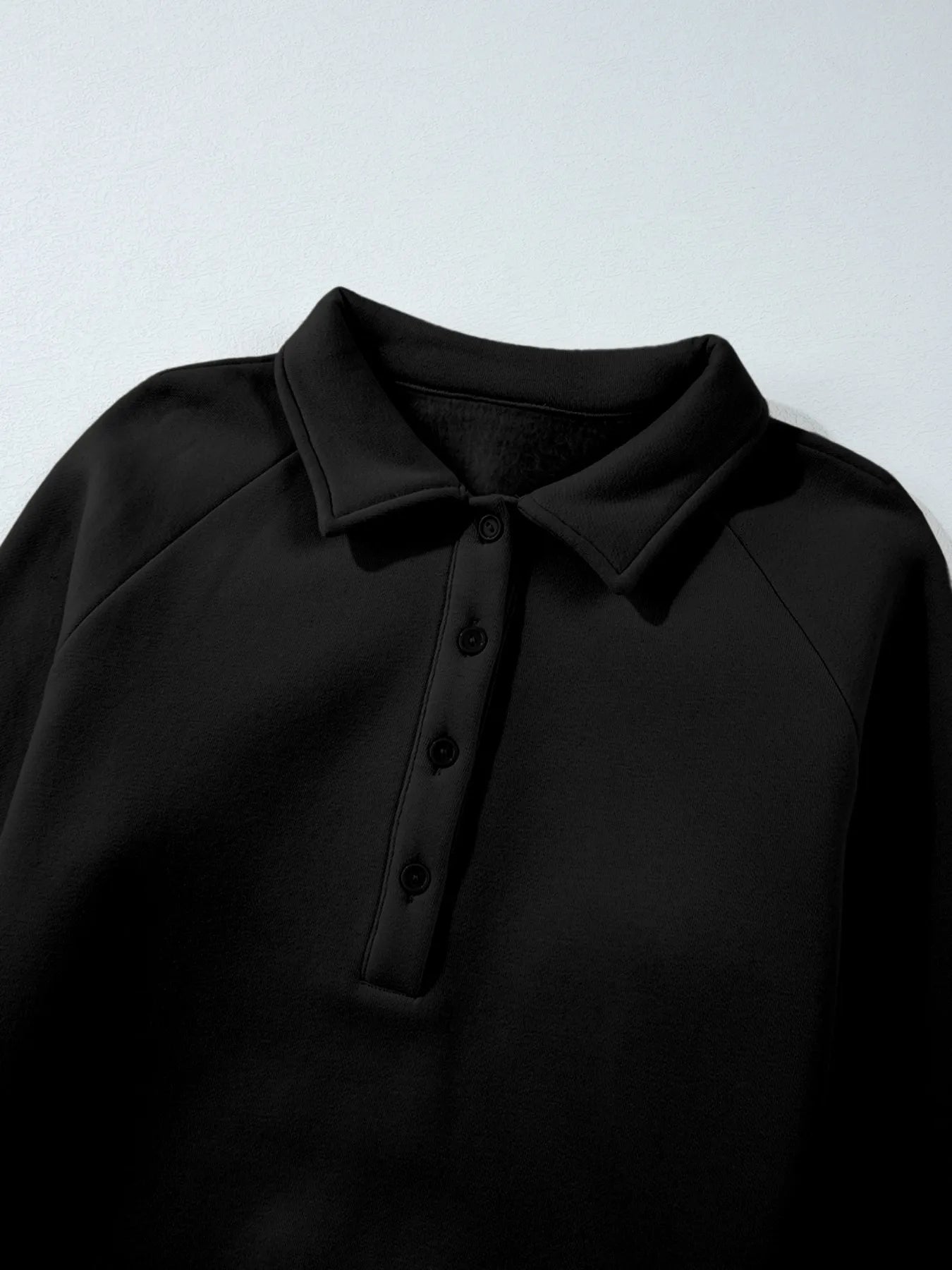 SYNZ Collared Sweatshirt and High Waist Pants Active Set