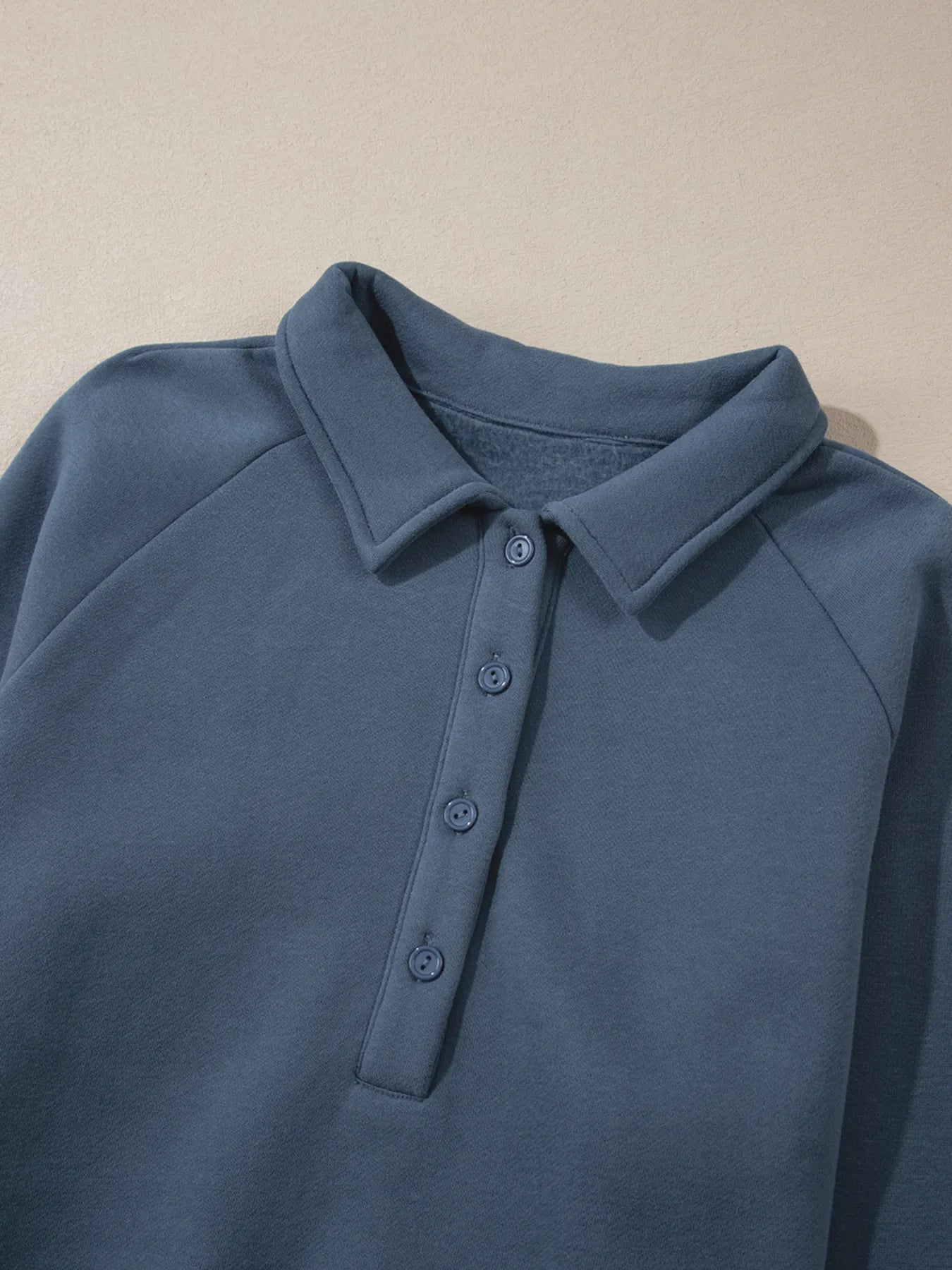 SYNZ Collared Sweatshirt and High Waist Pants Active Set