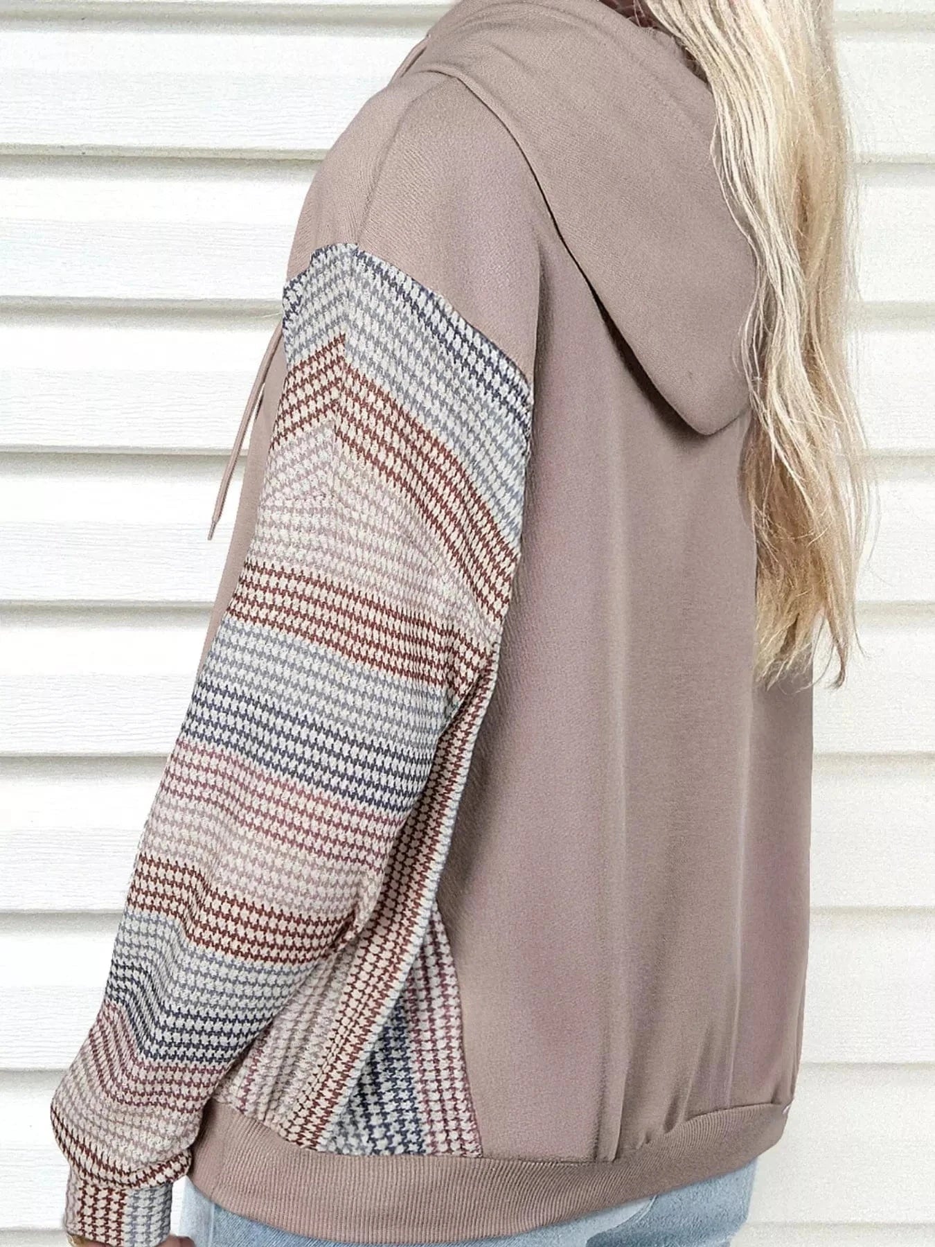 SYNZ Colorblock Patchwork Baggy Hoodie