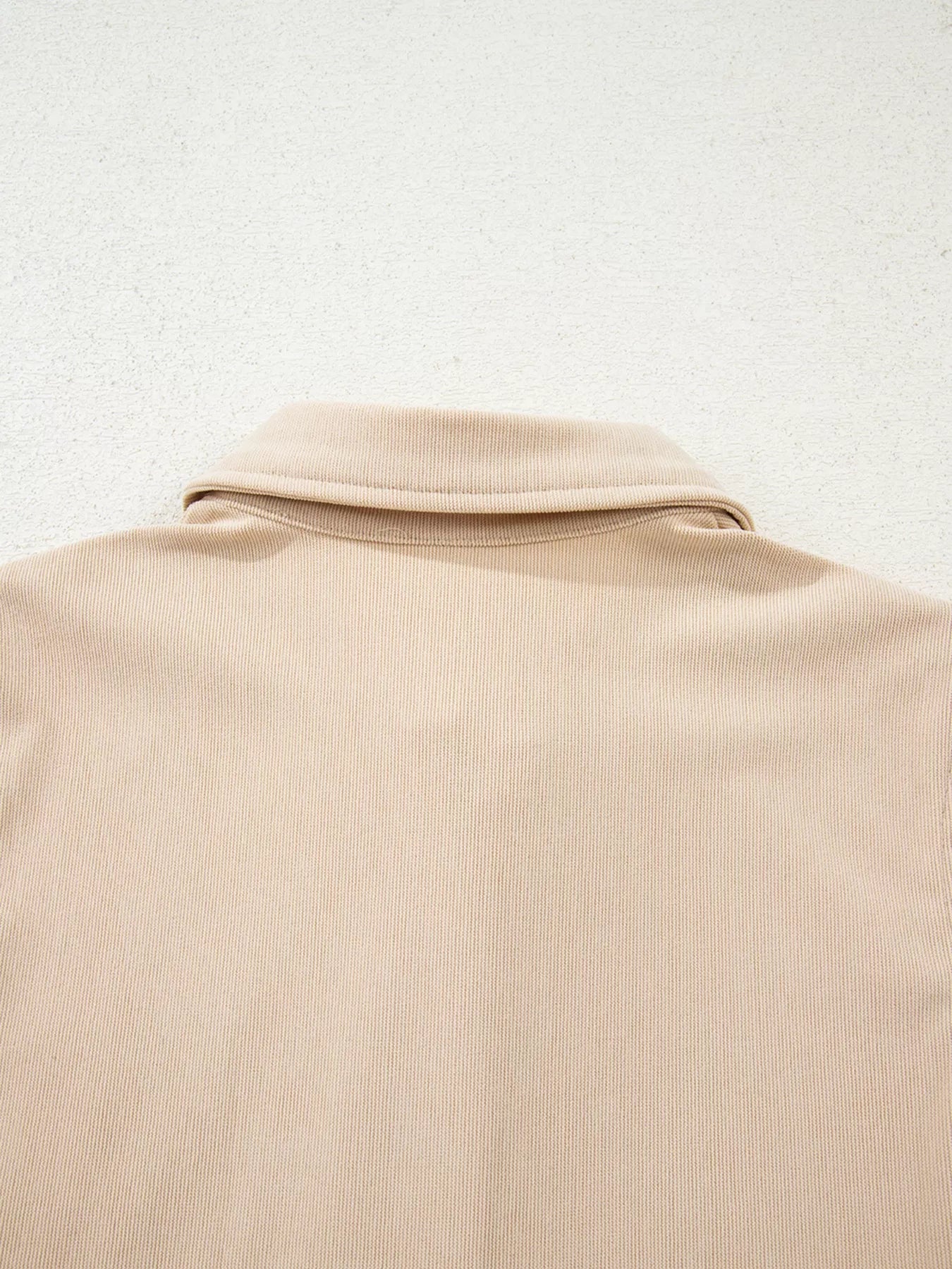 SYNZ Corduroy Half Button Collared Long Sleeve Mini Dress