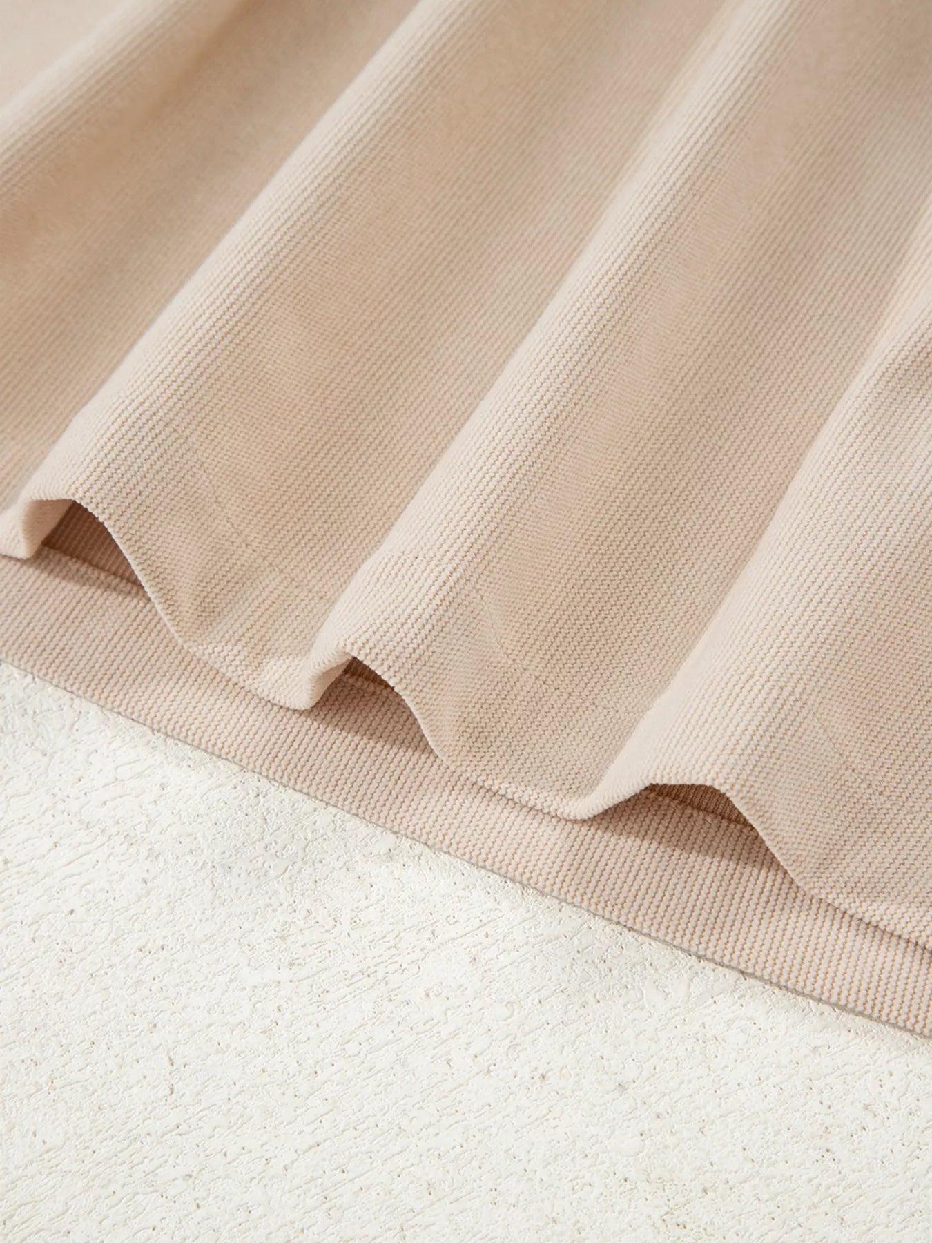 SYNZ Corduroy Half Button Collared Long Sleeve Mini Dress