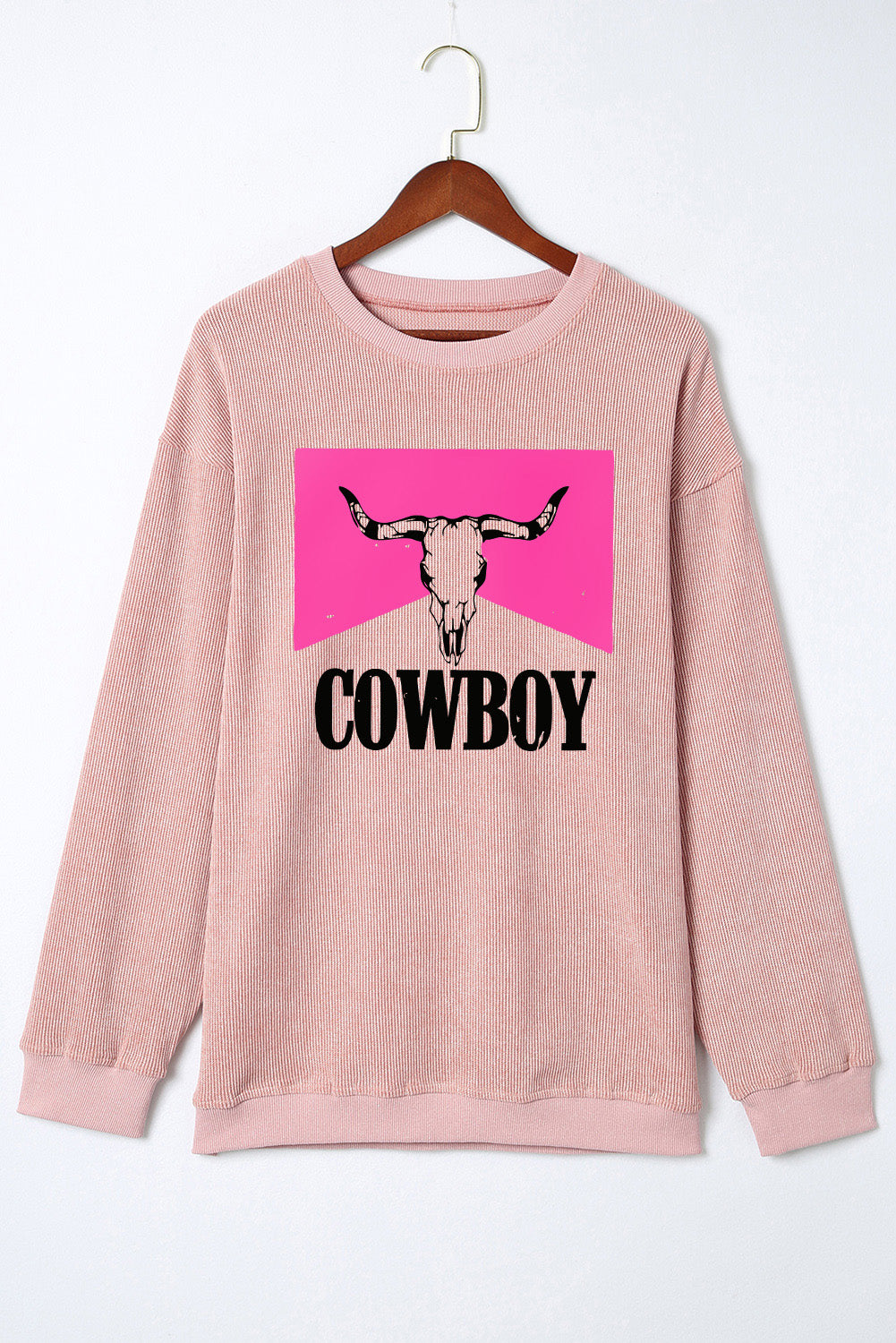 SYNZ COWBOY Graphic Round Neck Sweatshirt