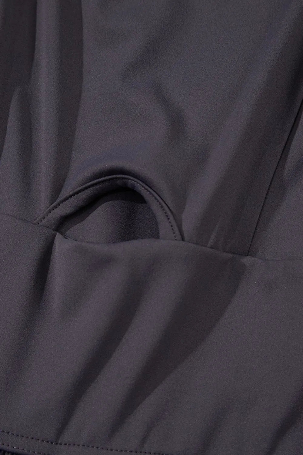 SYNZ Cutout Square Neck Wide Strap Active Jumpsuit