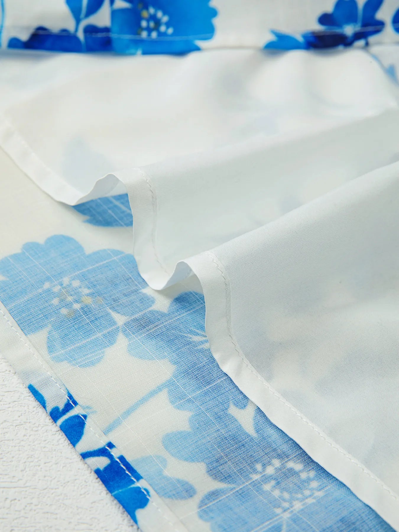 SYNZ Floral Long Sleeve Tie Neck Blouse