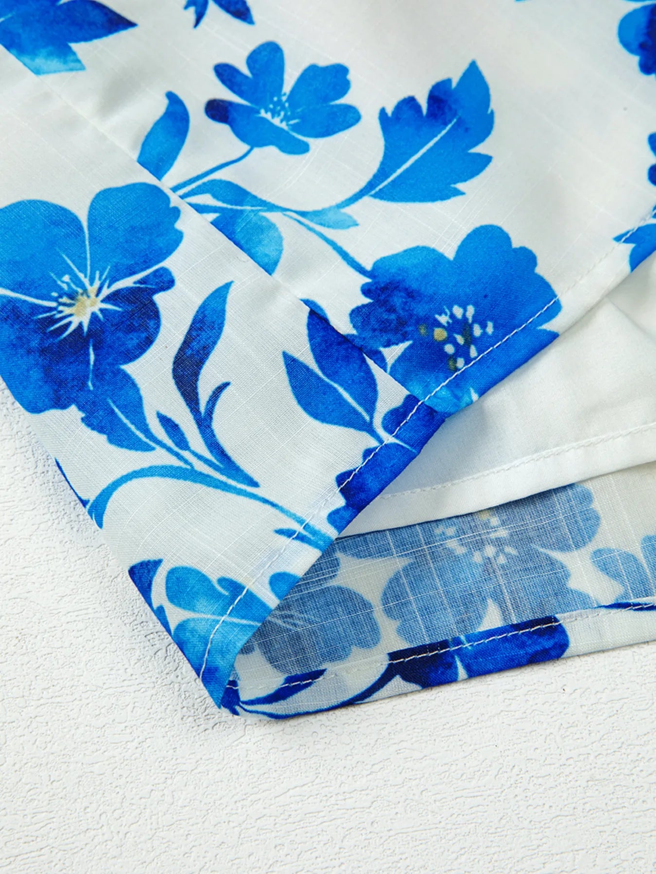 SYNZ Floral Long Sleeve Tie Neck Blouse