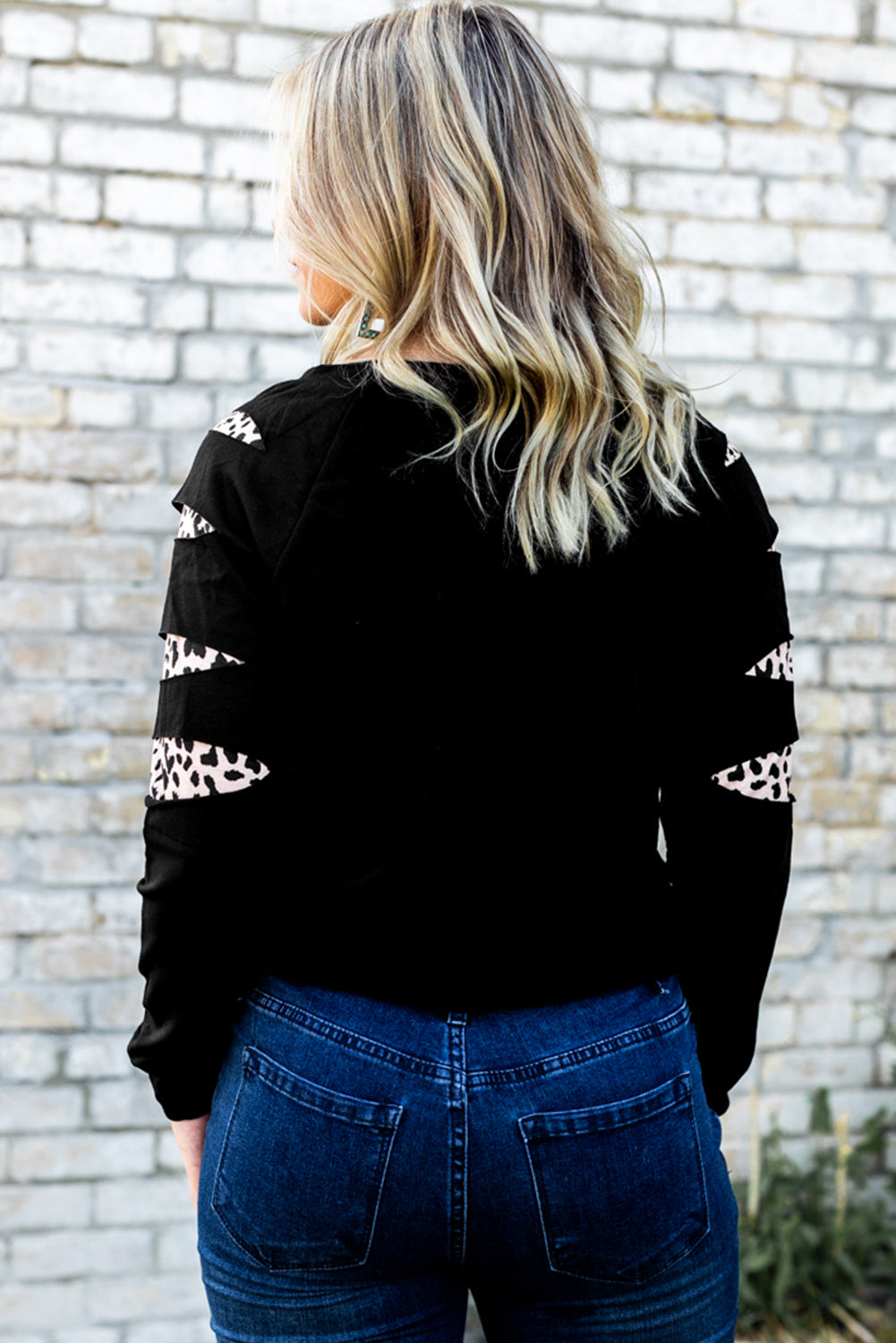 SYNZ Graphic Leopard Patch Sweatshirt