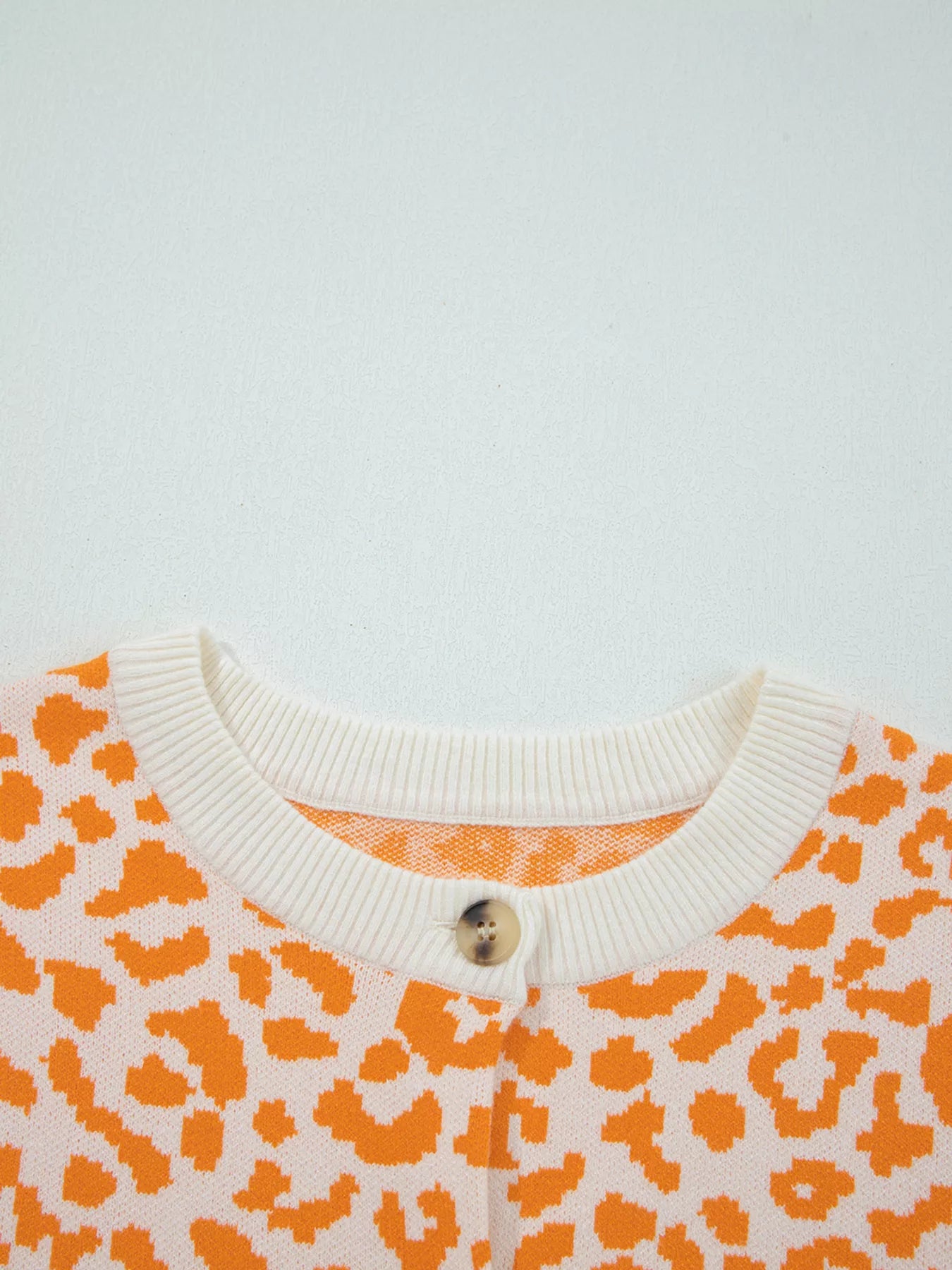 SYNZ Leopard Drop Shoulder Chunky Knitted Cardigan