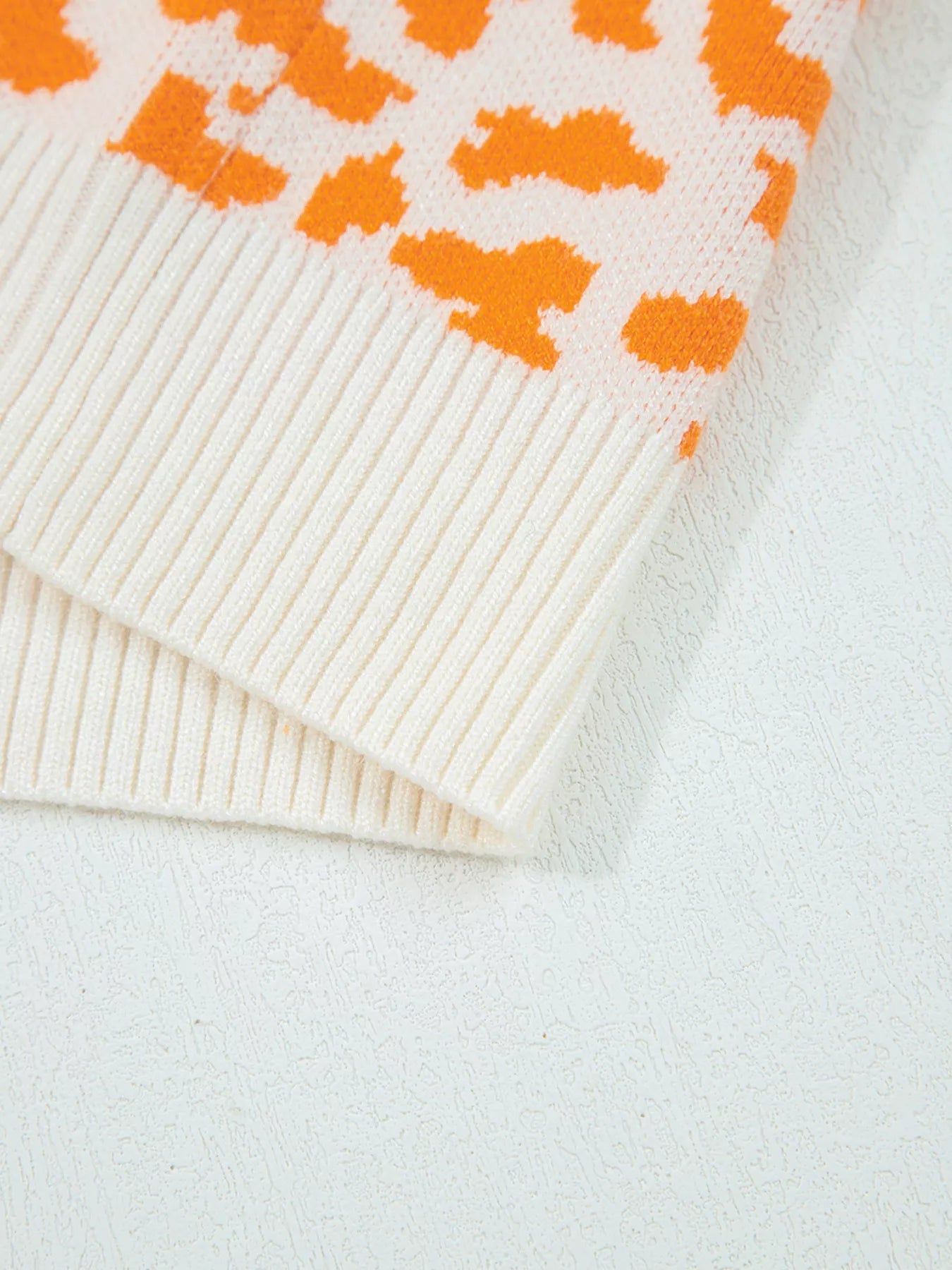 SYNZ Leopard Drop Shoulder Chunky Knitted Cardigan