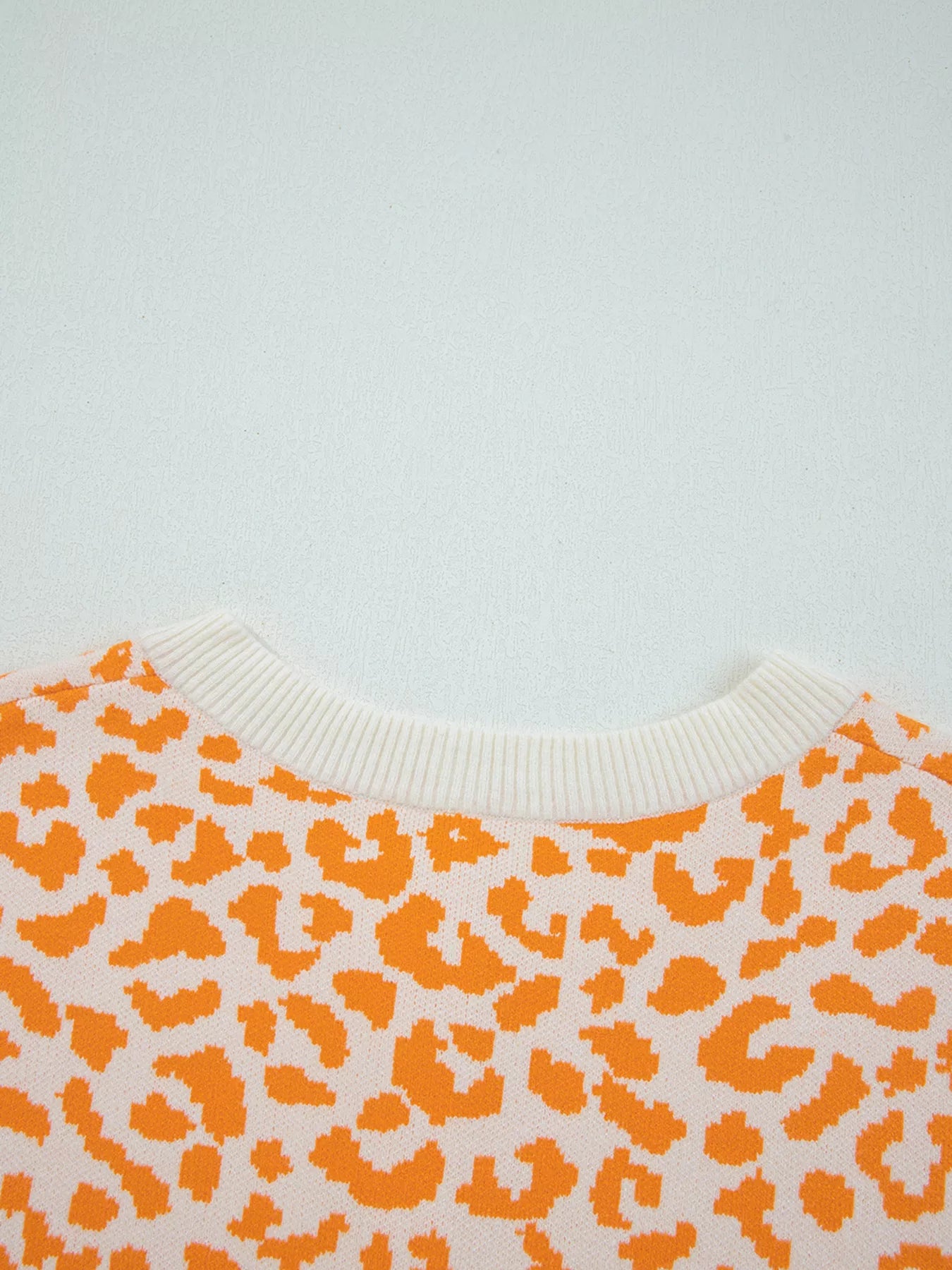 SYNZ Leopard Drop Shoulder Chunky Knitted Cardigan