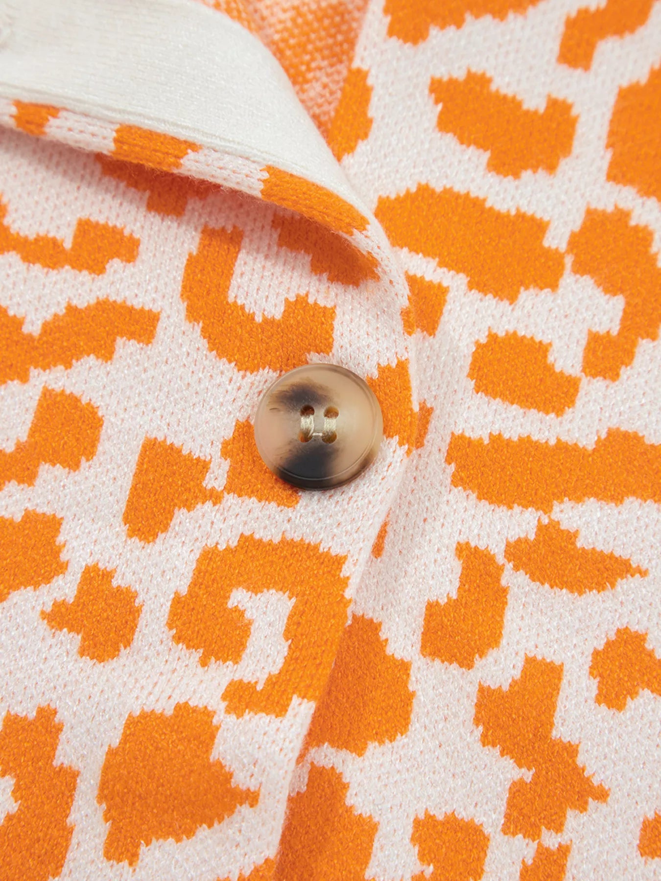 SYNZ Leopard Drop Shoulder Chunky Knitted Cardigan