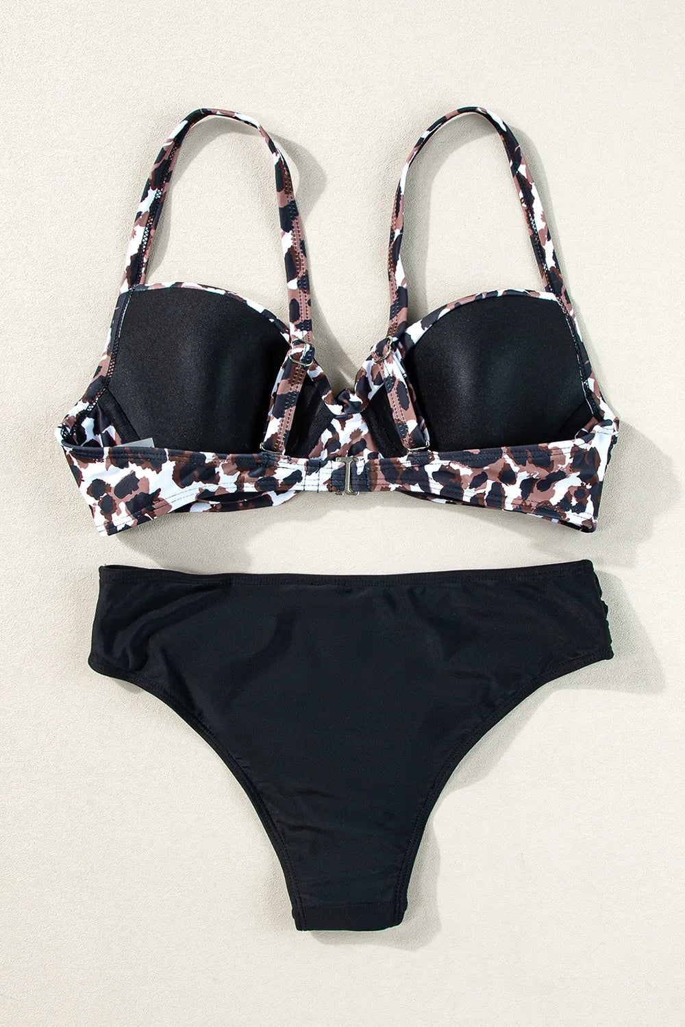 SYNZ Leopard Sweetheart Neck Bikini Set