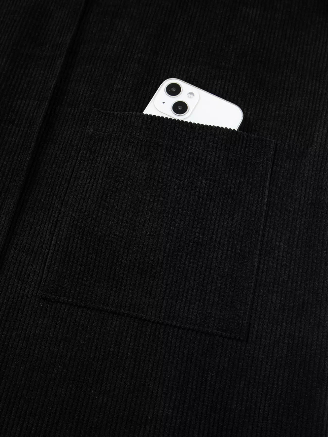 SYNZ Mini Dresses Corduroy Sleeveless Mini Dress with Patched Pockets