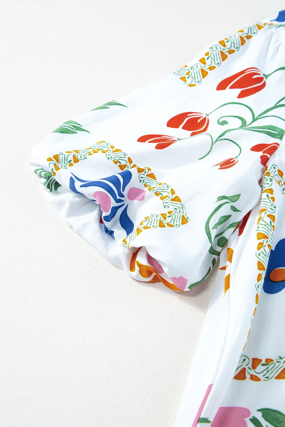 SYNZ Pocketed Printed Half Sleeve Romper