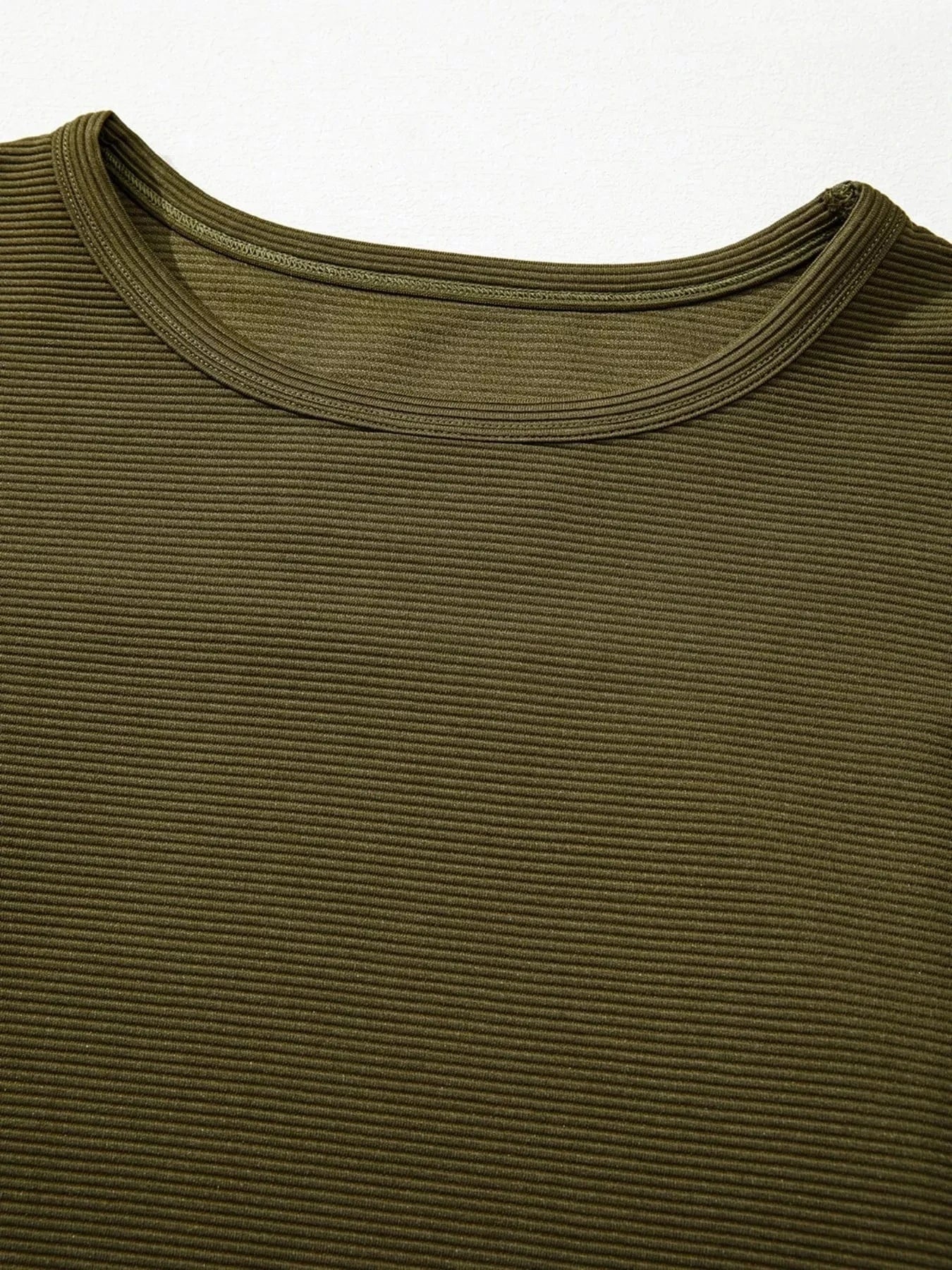 SYNZ Sweatshirts & Hoodies Ribbed Knit Oversized Sweatshirt