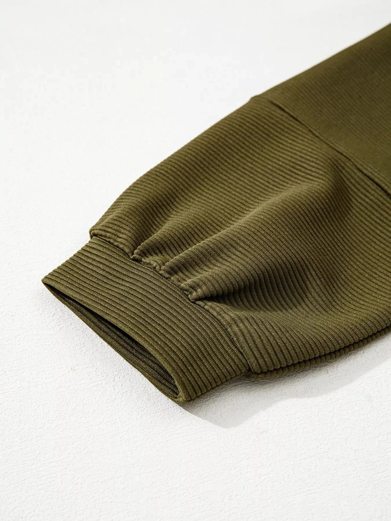 SYNZ Sweatshirts & Hoodies Ribbed Knit Oversized Sweatshirt