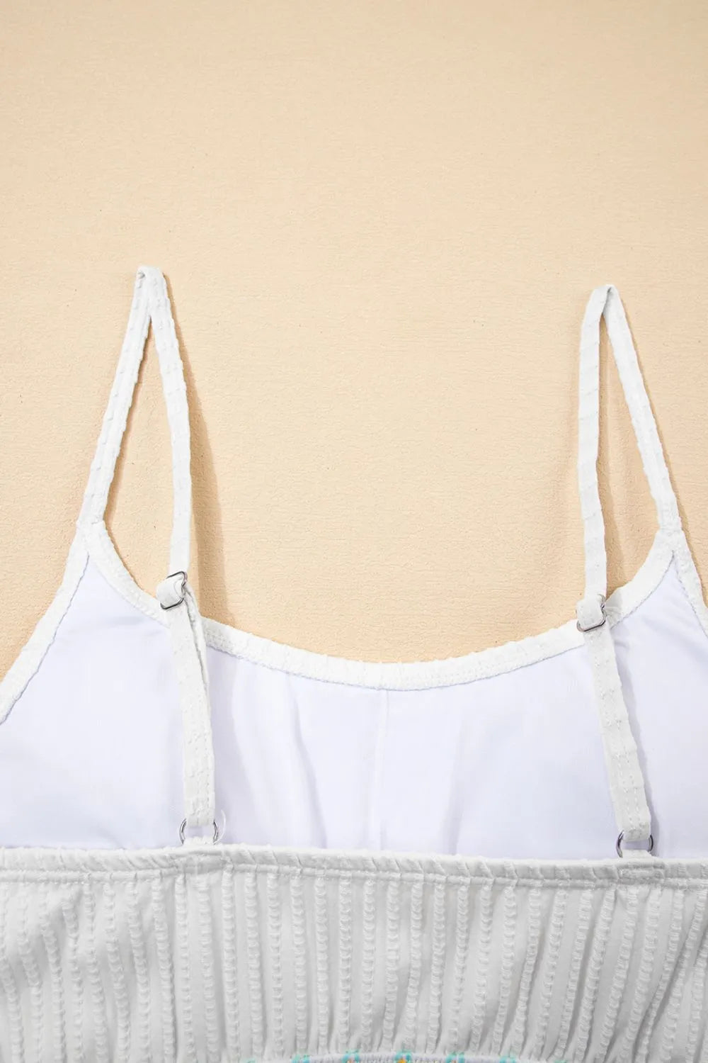 SYNZ Textured Contrast Banding Bikini High Waist 2pcs Swimsuit