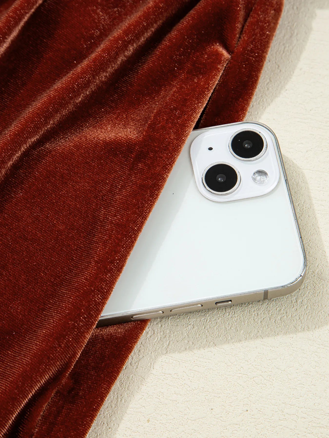 SYNZ V Neck Puff Sleeve Velvet Dress