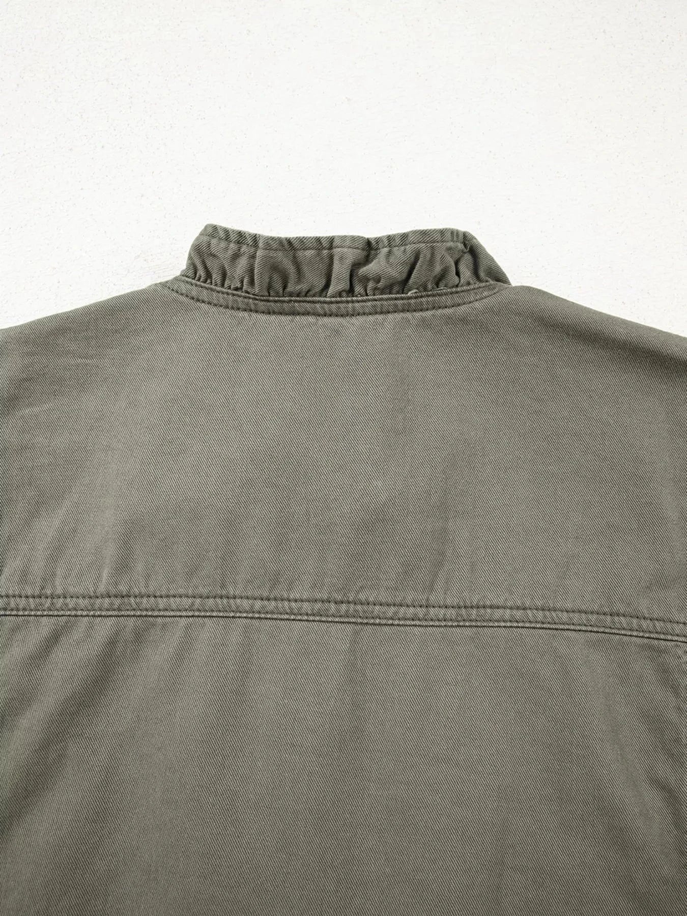 SYNZ Vests Ruffled Patchwork Denim Vest – Button Up Jean Jacket Style