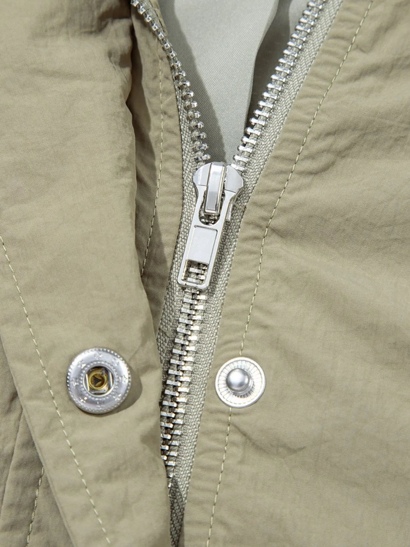 SYNZ Zip Up Cropped Hooded Utility Jacket