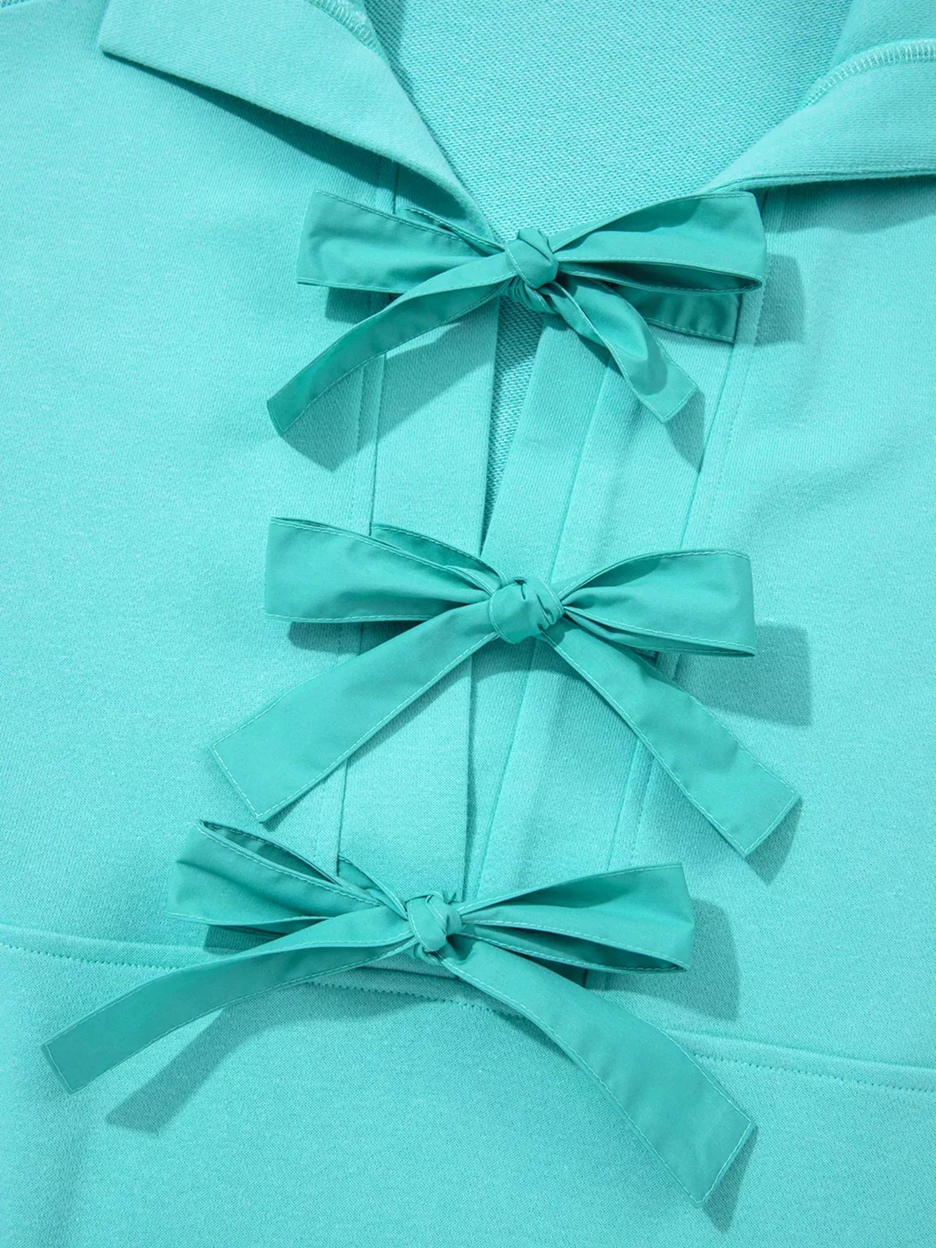 Trendsi Bow Front Collared Side Pocket Shift Mini Dress