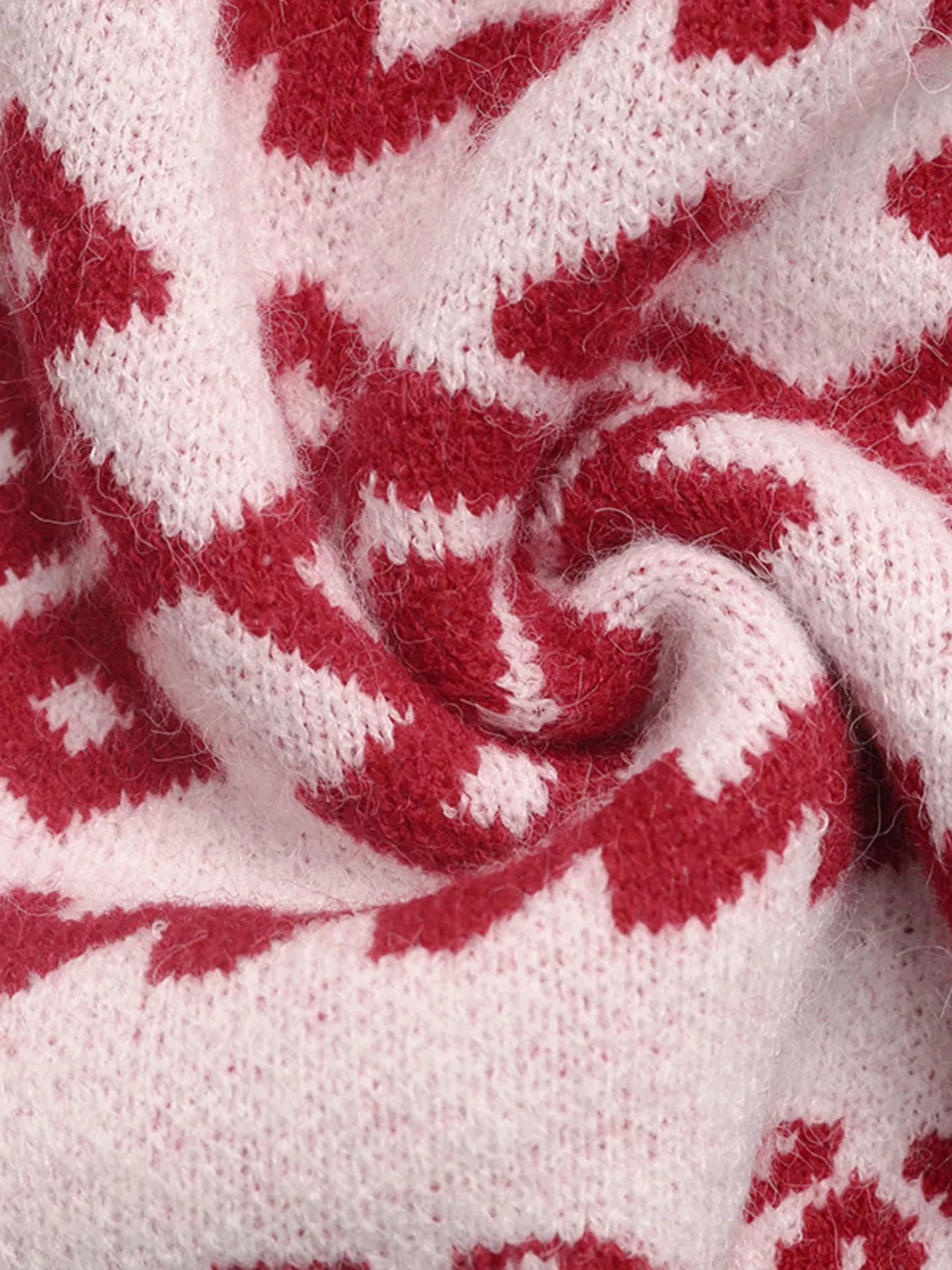 Trendsi CHEERS Round Neck Long Sleeve Christmas Sweater