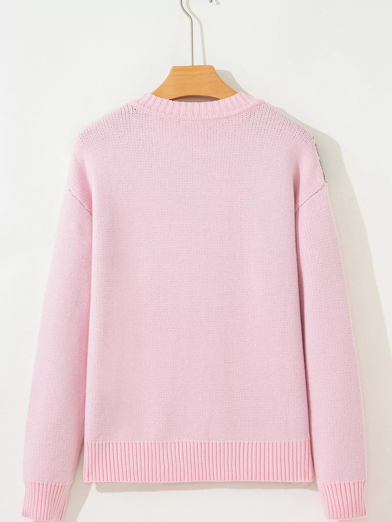 Trendsi Christmas Ginger Bread Man Round Neck Casual Sweater