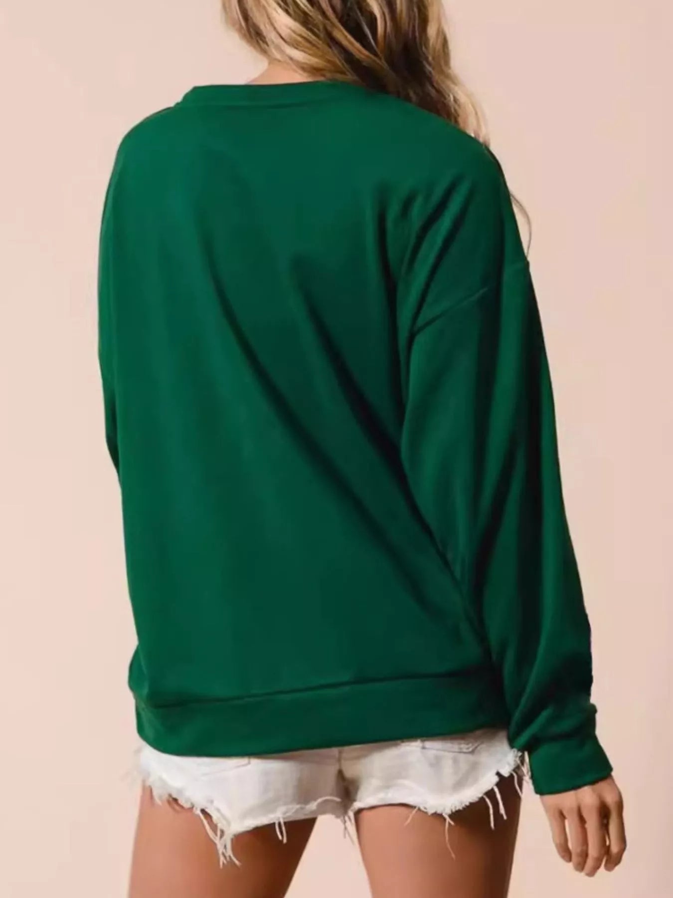 Trendsi Christmas Gingerbread House Sequin Sweatshirt