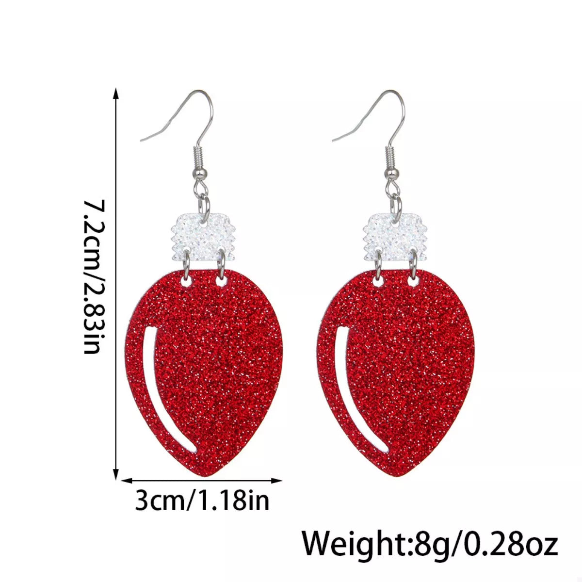 Trendsi Christmas Glitter Drop Earrings