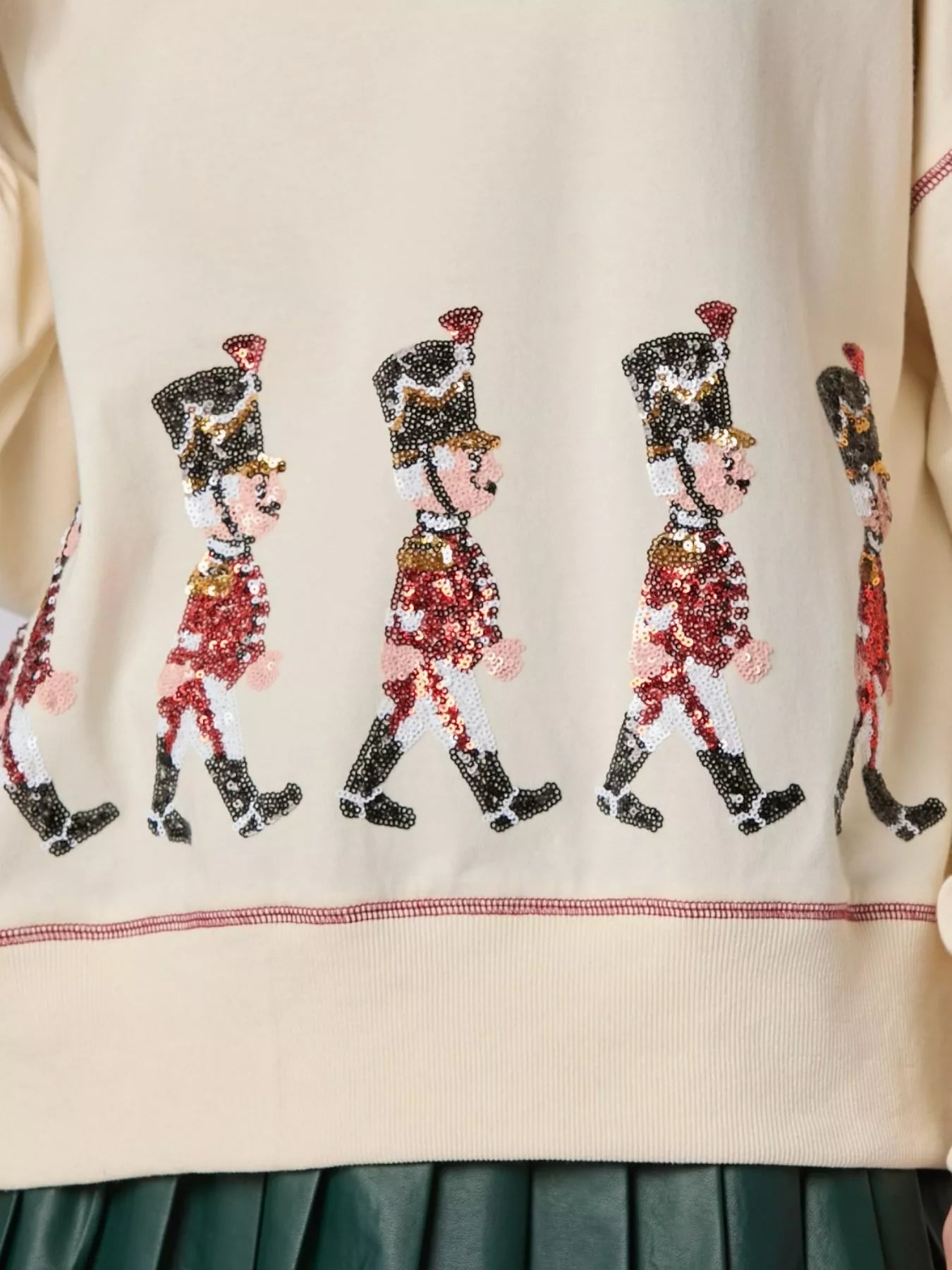 Trendsi Christmas Marching Band Sequin Sweatshirt