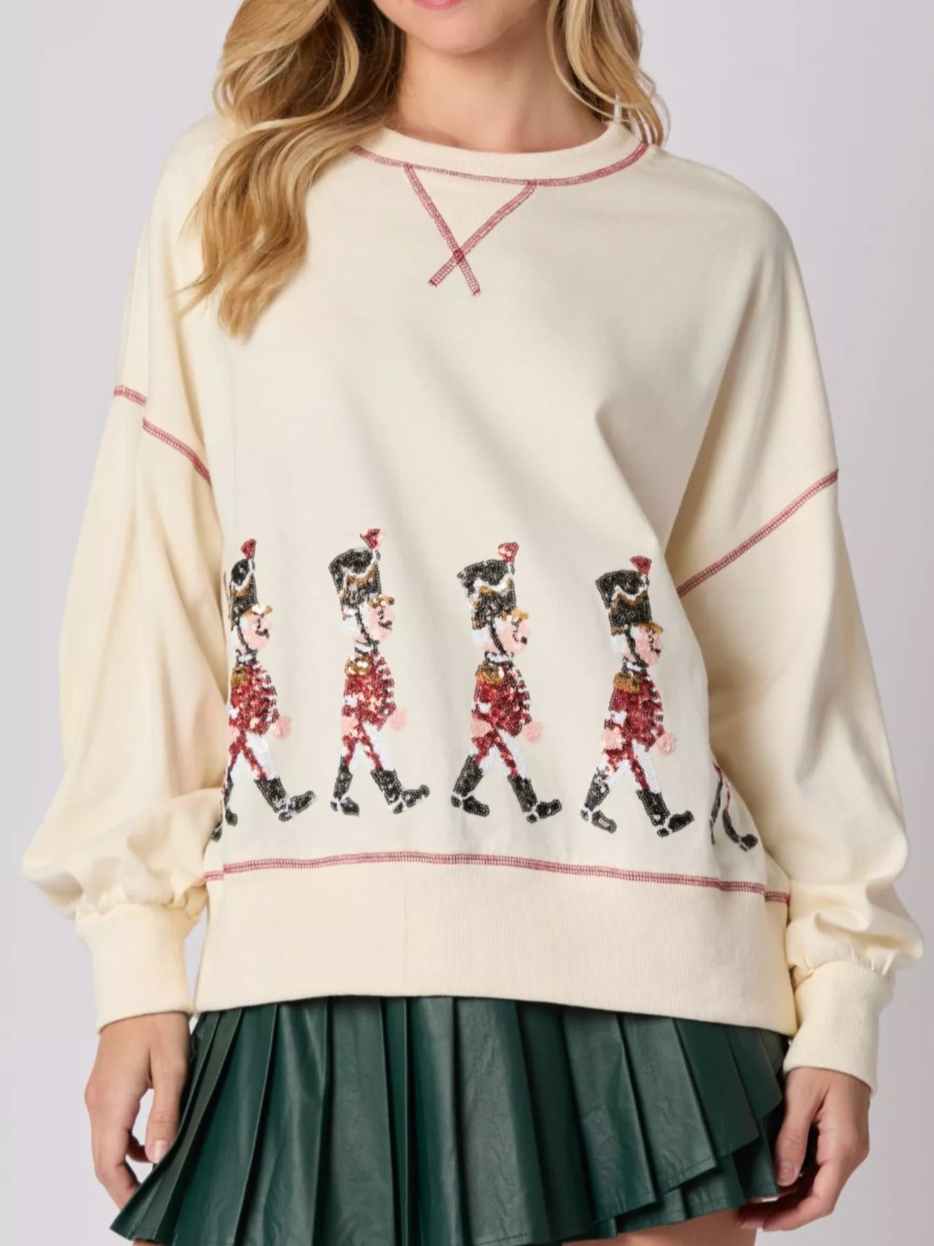 Trendsi Christmas Marching Band Sequin Sweatshirt
