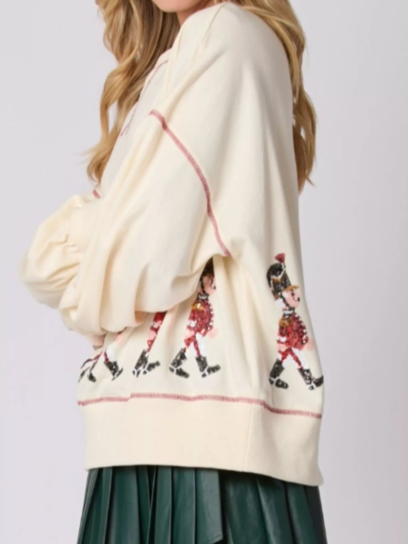 Trendsi Christmas Marching Band Sequin Sweatshirt