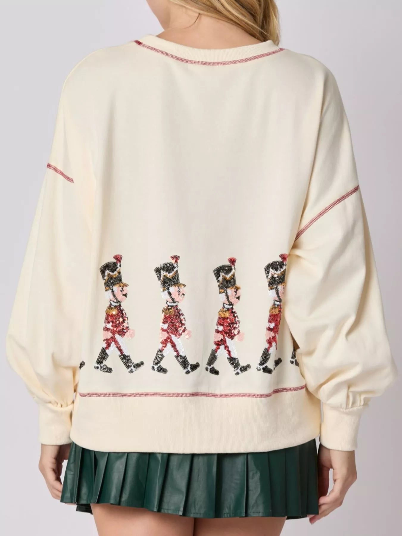 Trendsi Christmas Marching Band Sequin Sweatshirt