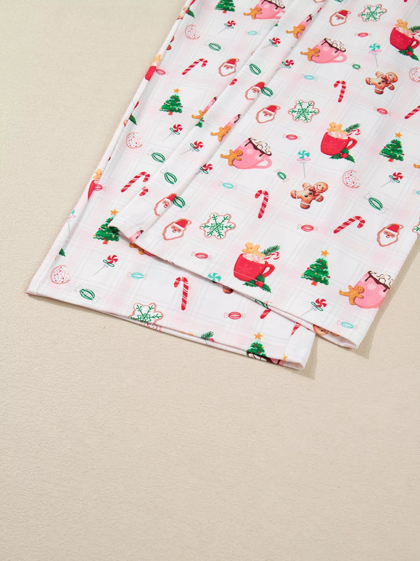 Trendsi Christmas Spirit Cute Holiday Print Short Sleeve Shirt and Pants 2pcs Pajama Set