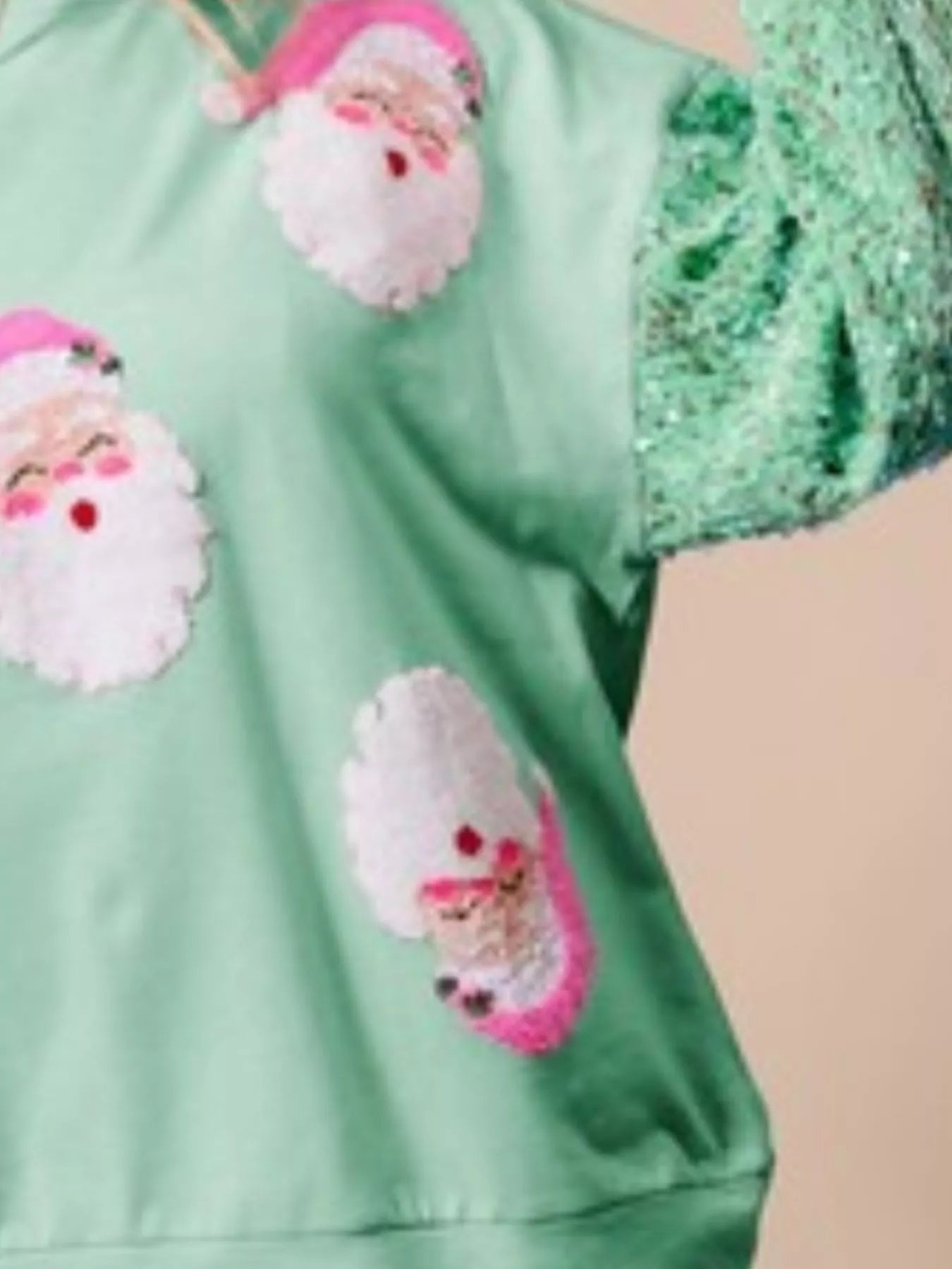 Trendsi Christmas Theme Sequin Long Sleeve Sweatshirt