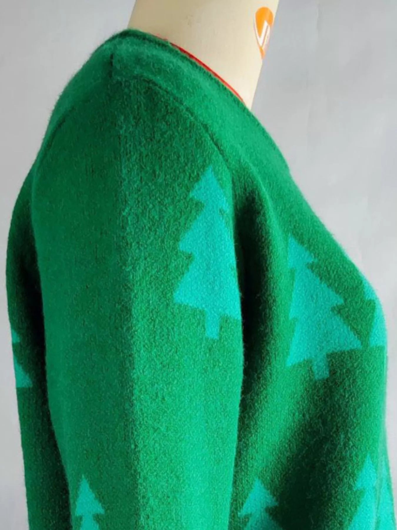 Trendsi Christmas Tree Pattern Long Sleeve Sweater