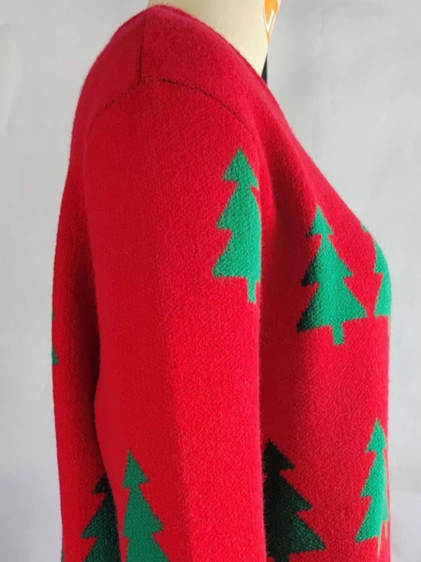 Trendsi Christmas Tree Pattern Long Sleeve Sweater