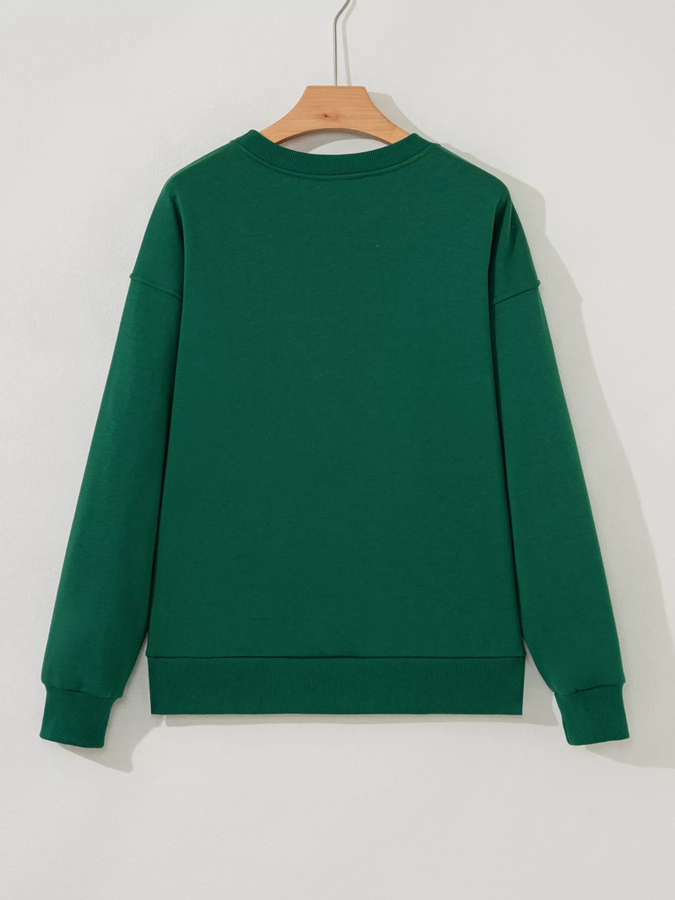 Trendsi Embroidered Letter Christmas Round Neck Sweatshirt