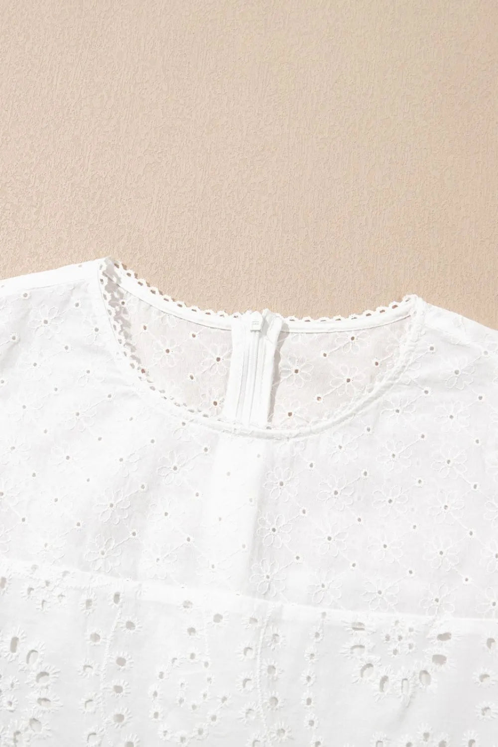 Trendsi Floral Eyelet Embroidered Sleeveless Shift Dress