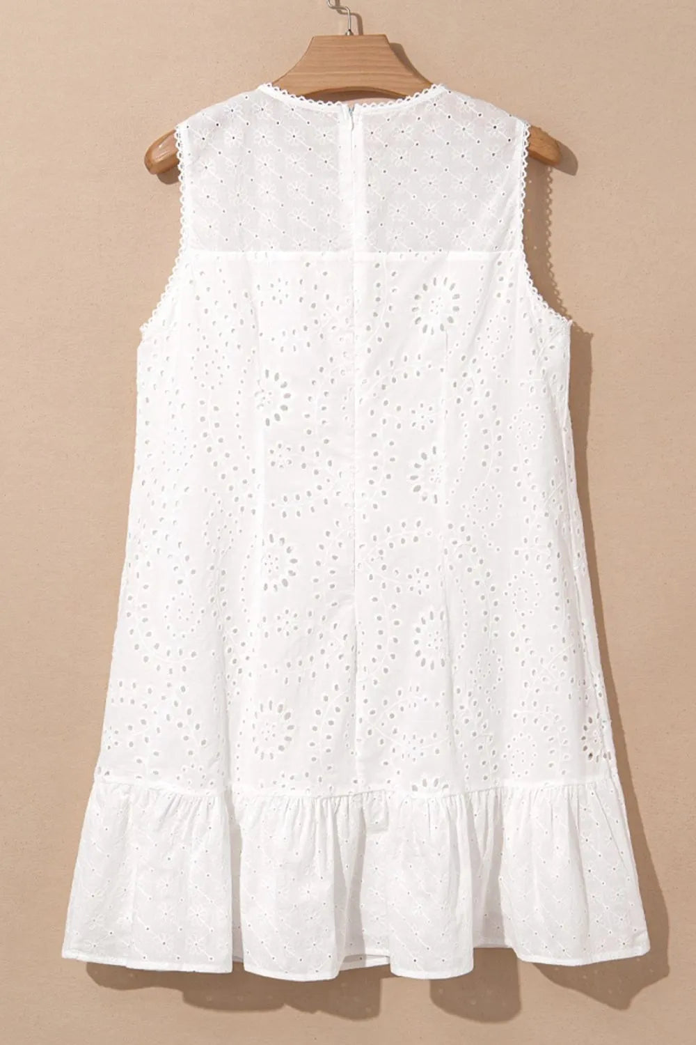 Trendsi Floral Eyelet Embroidered Sleeveless Shift Dress
