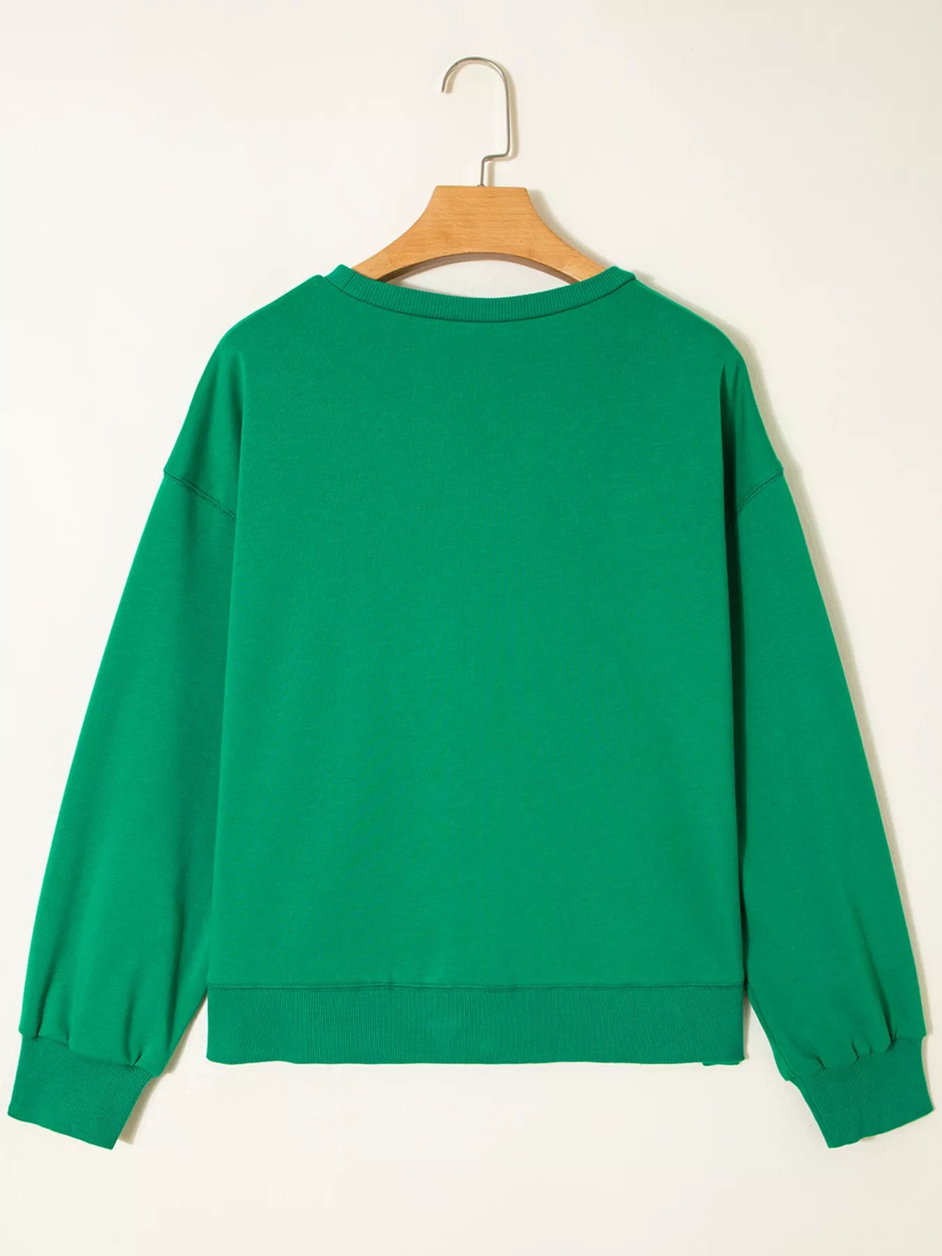 Trendsi HOLLY JOLLY Towel Embroidered Christmas Holiday Sweatshirt