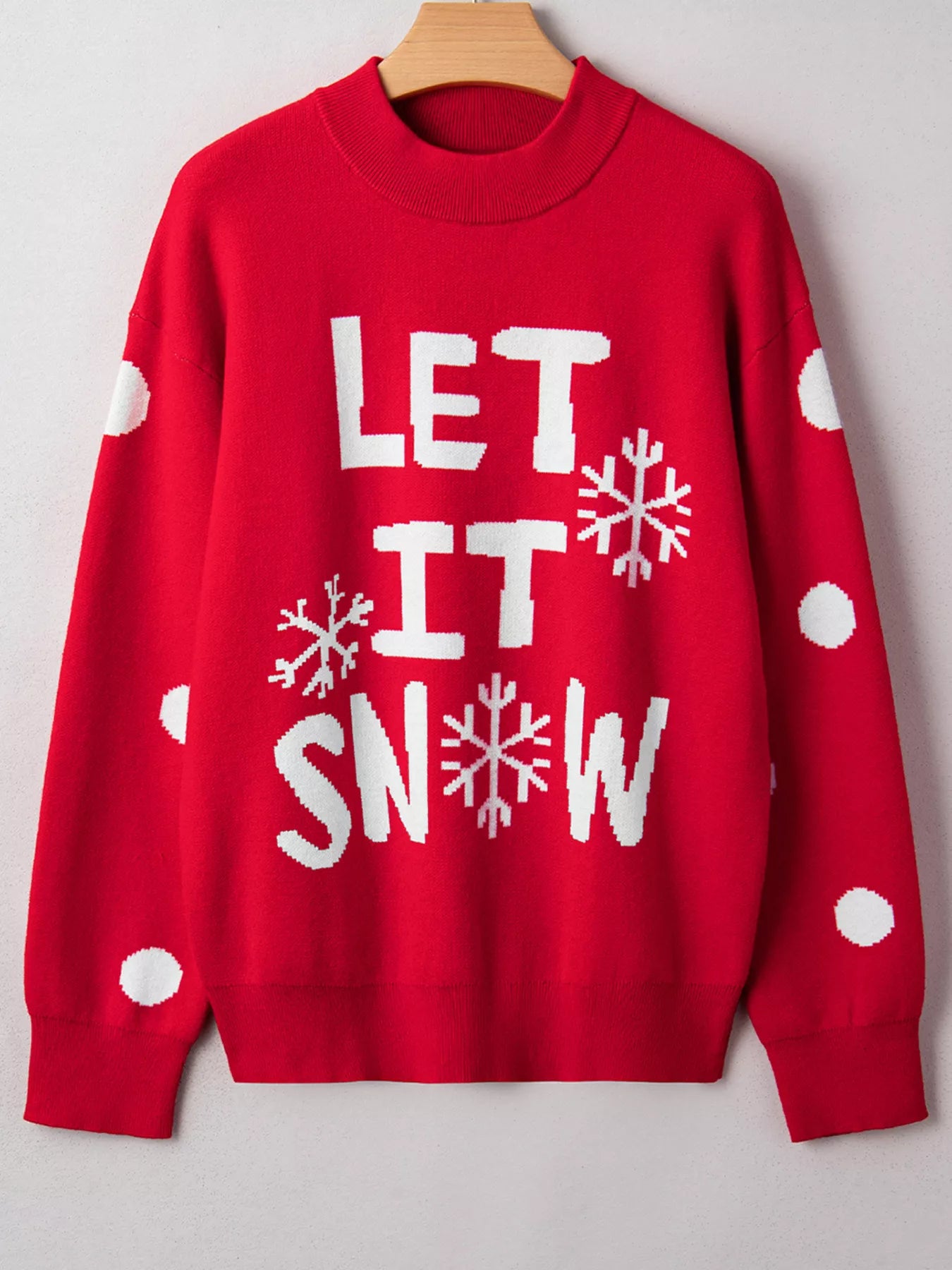 Trendsi LET IT SNOW Christmas Loose Sweater