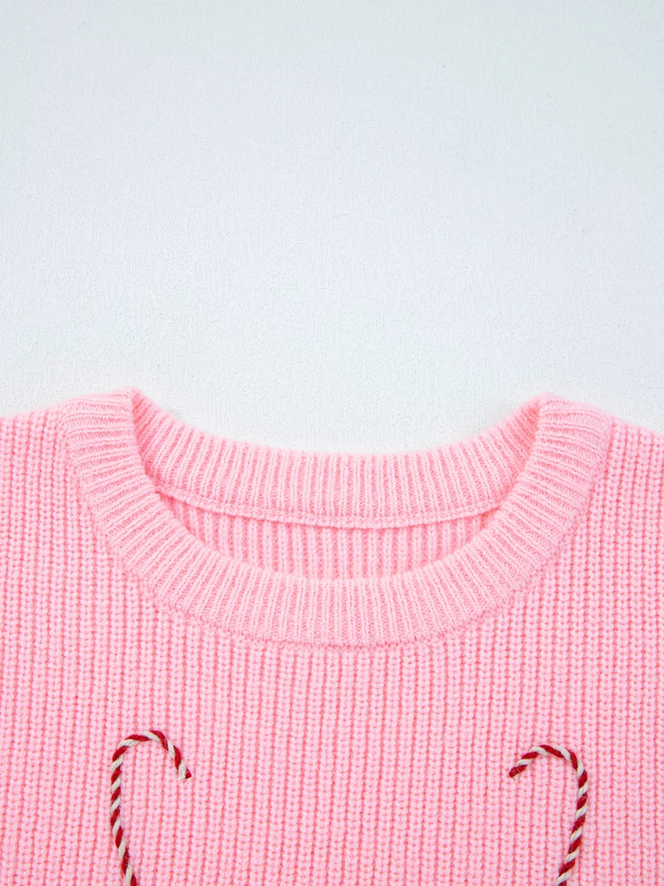 Trendsi Merry Candy Cane Christmas Crew Neck Sweater