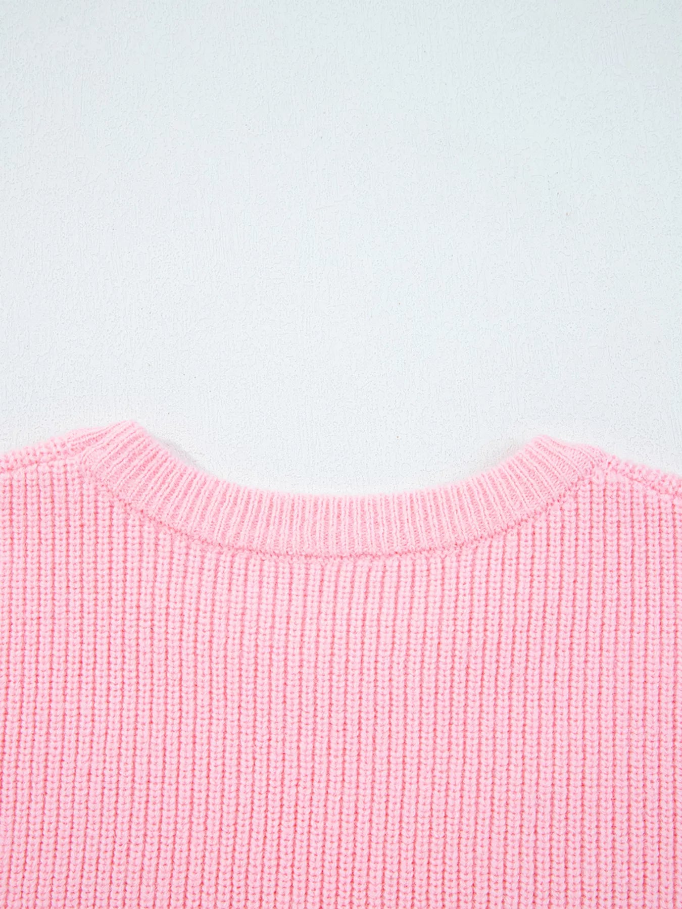 Trendsi Merry Candy Cane Christmas Crew Neck Sweater