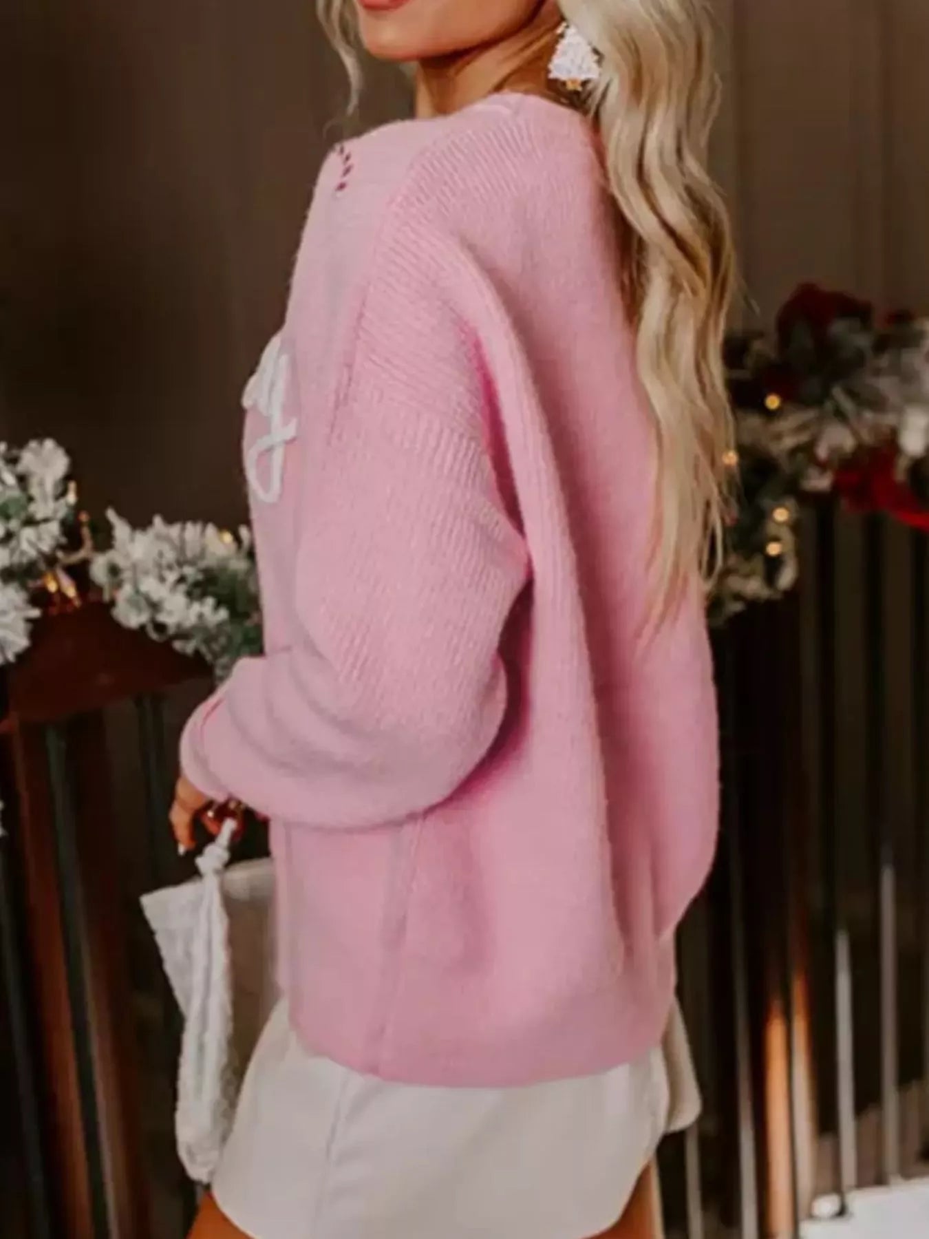 Trendsi Merry Candy Cane Christmas Crew Neck Sweater